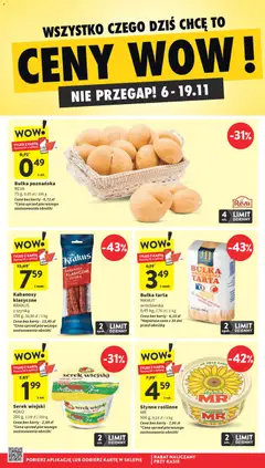 Pogląd oferty "Intermarche Gazetka" - ważna od 06.11.2025 | Strona: 8 | Produkty: Karta, Kabanosy, Bułka, Serek wiejski
