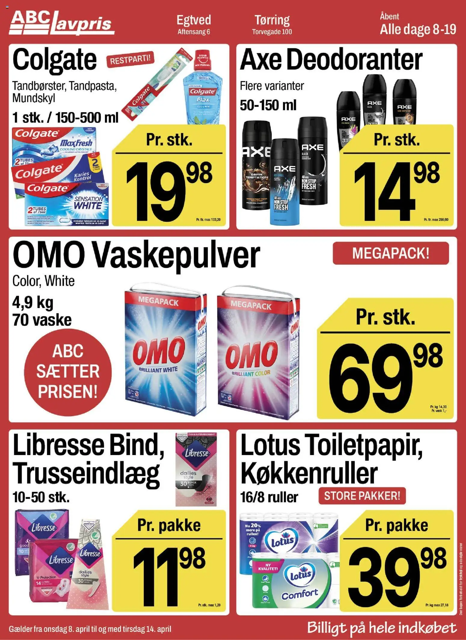 Abc Lavpris tilbudsavis – gyldig fra 08.04.2026 | Side: 11 | Produkter: Mundskyl, Vaskepulver