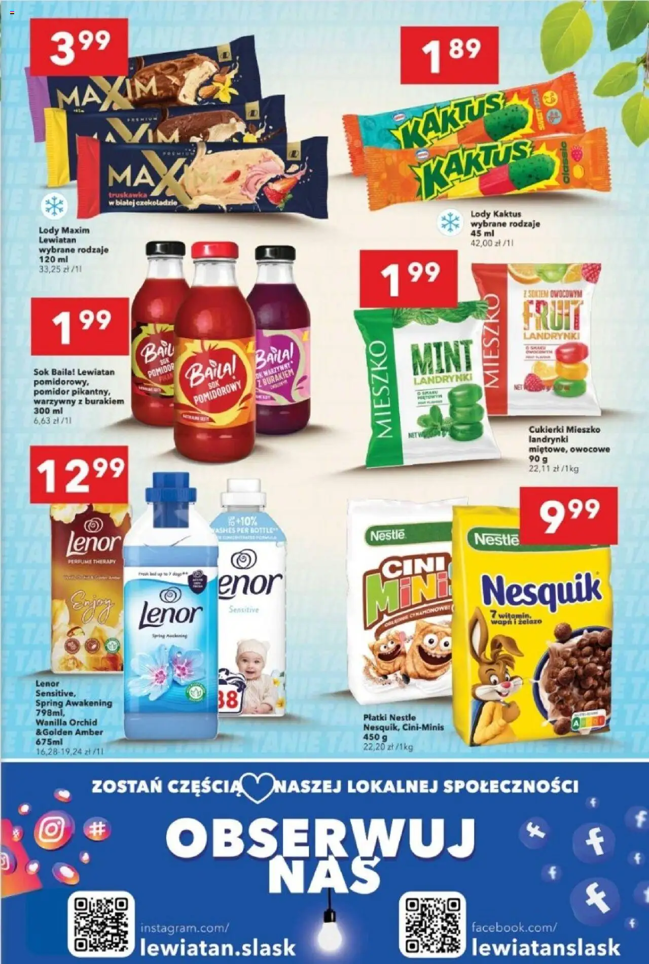 Lewiatan gazetka - Katowice od 21.08.2025 | Strona: 3 | Produkty: Żelazo, Cukierki, Lody Kaktus, Lody