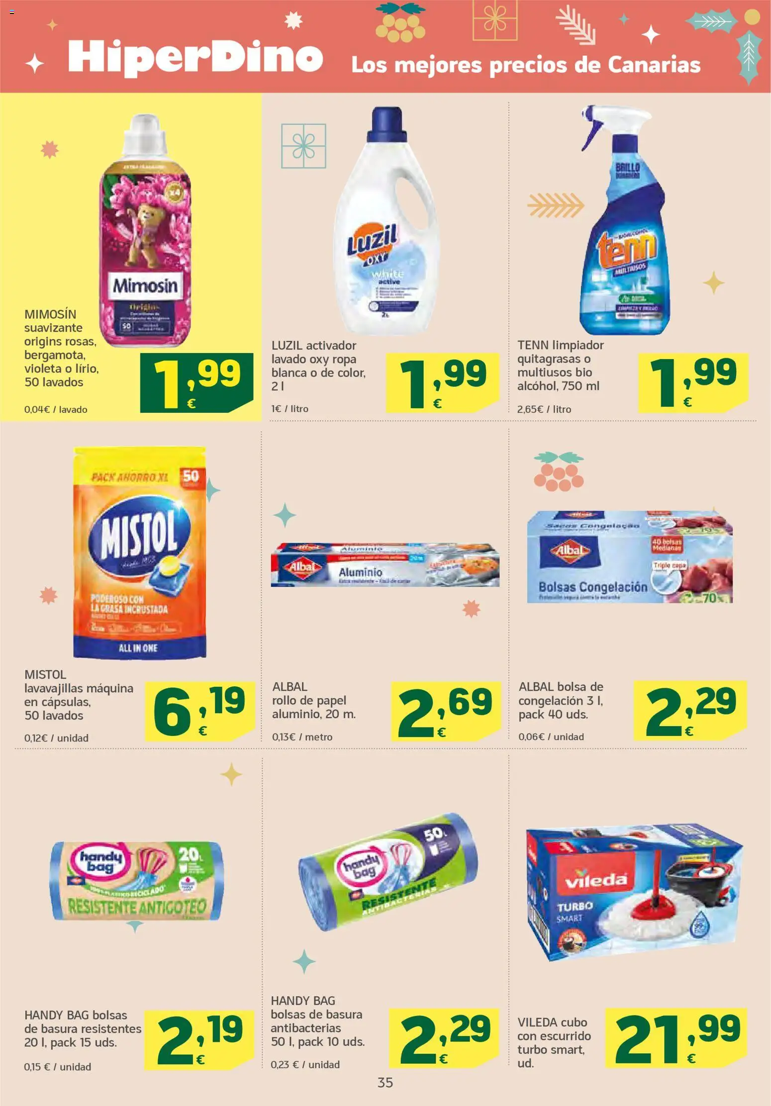 HiperDino folleto │ válido desde el 18.12.2025 | Página: 35 | Productos: Ropa, Suavizante, Bolsa, Lavavajillas