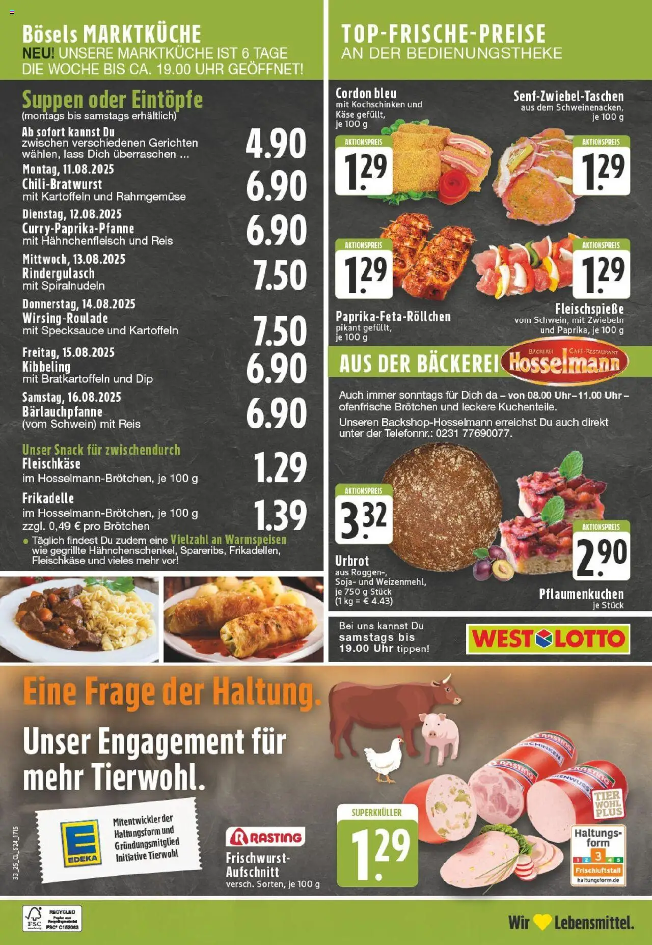 Edeka prospekt Lünen-Brambauer	 - gültig ab dem 11.08.2025 | Seite: 24 | Produkte: Käse, Ofenfrische, Kartoffeln, Zwiebeln