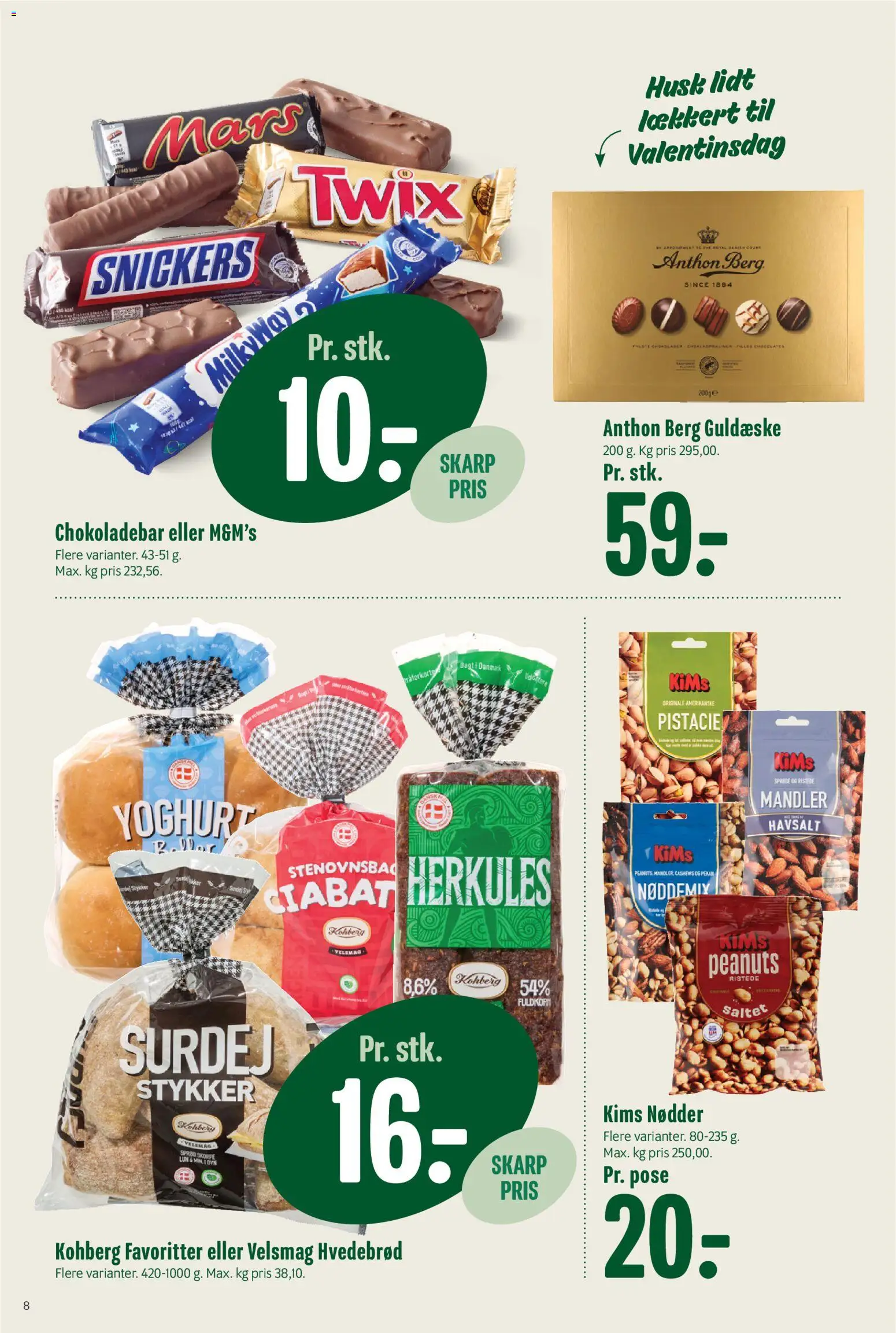 Min Købmand tilbudsavis – gyldig fra 13.02.2026 | Side: 8 | Produkter: Yoghurt, Nødder, Peanuts, Ovn