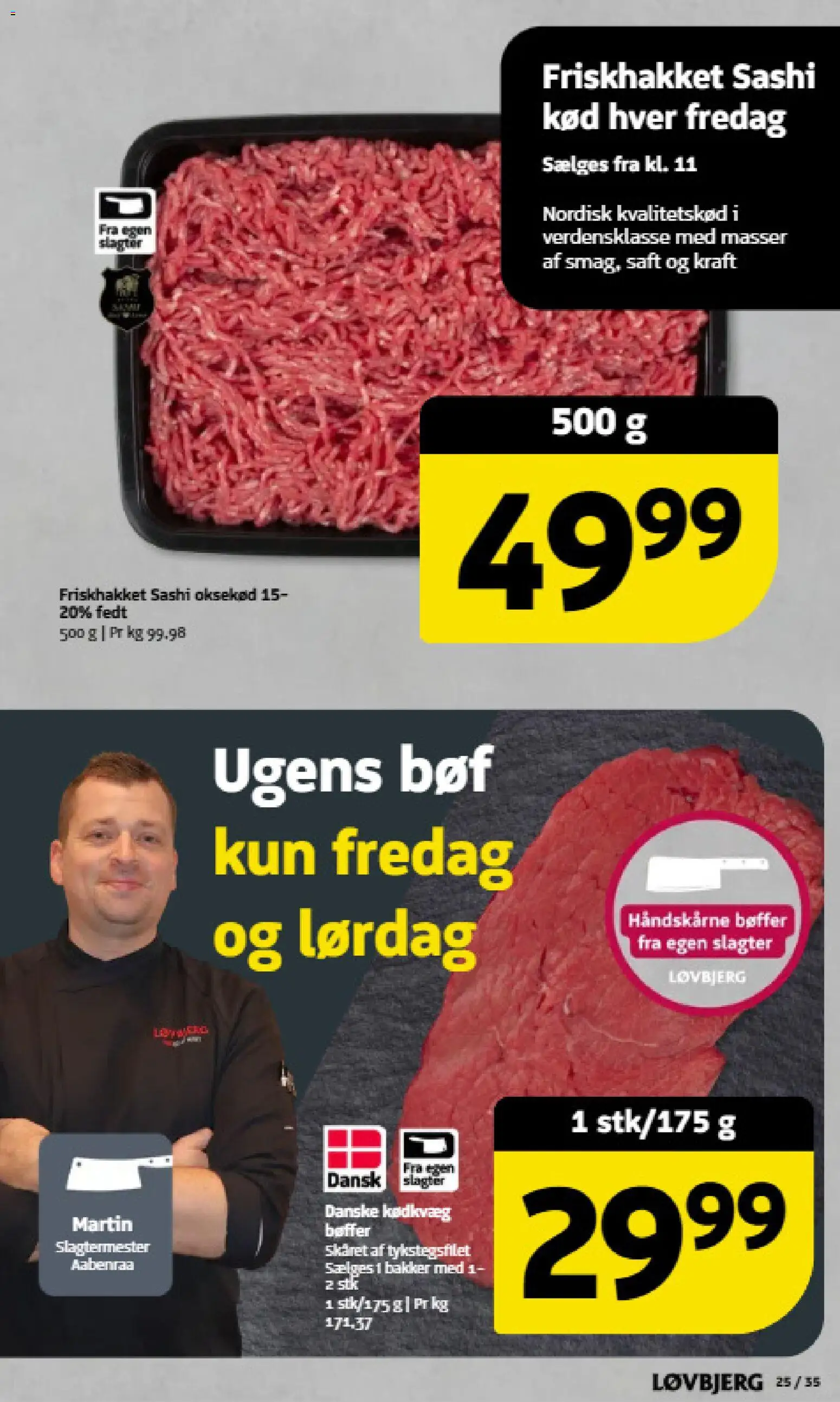 Løvbjerg tilbudsavis – gyldig fra 02.01.2026 | Side: 25 | Produkter: Bøffer, Oksekød