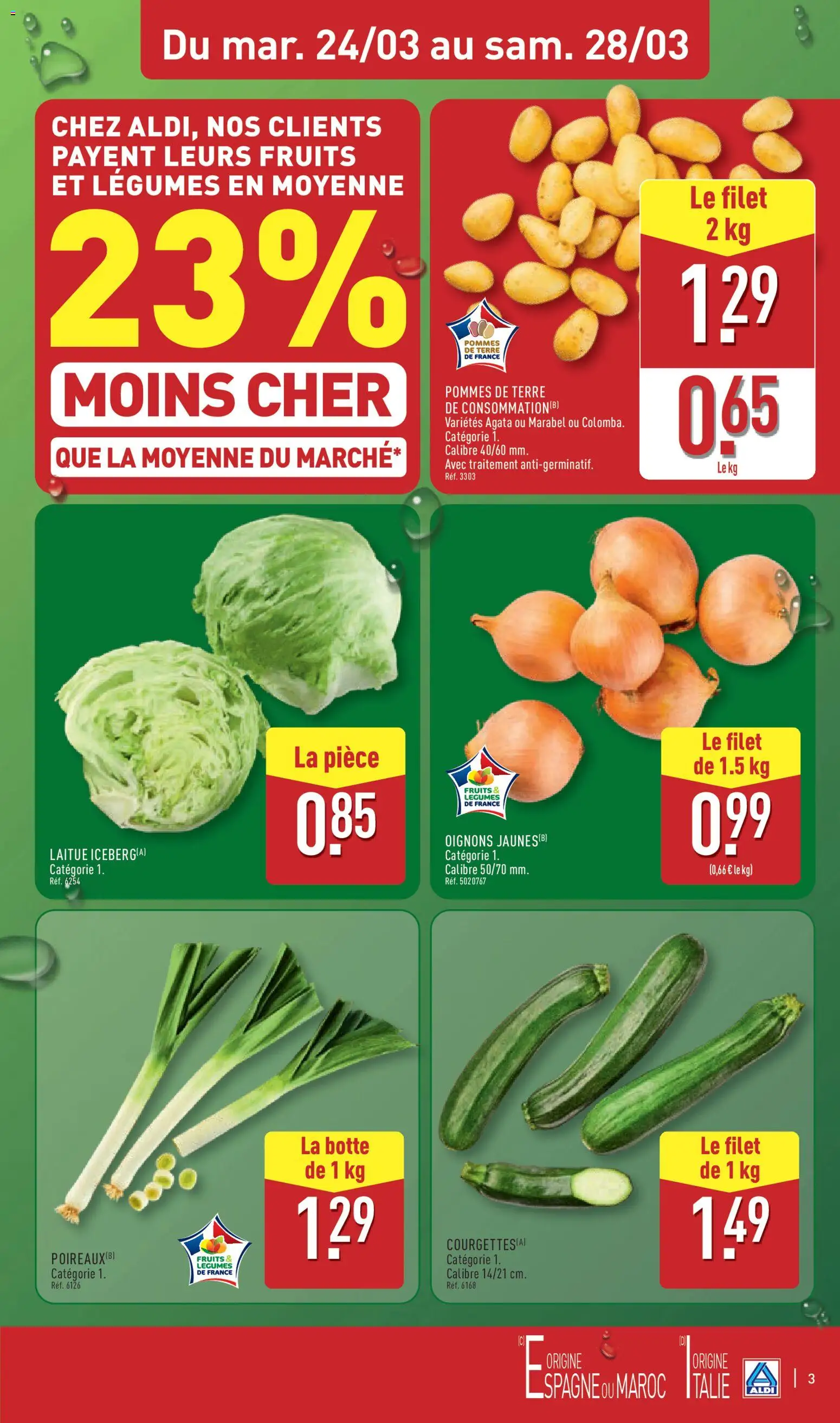{H1} | Page: 7 | Produits: Laitue, Pommes, Oignons, Pommes de terre