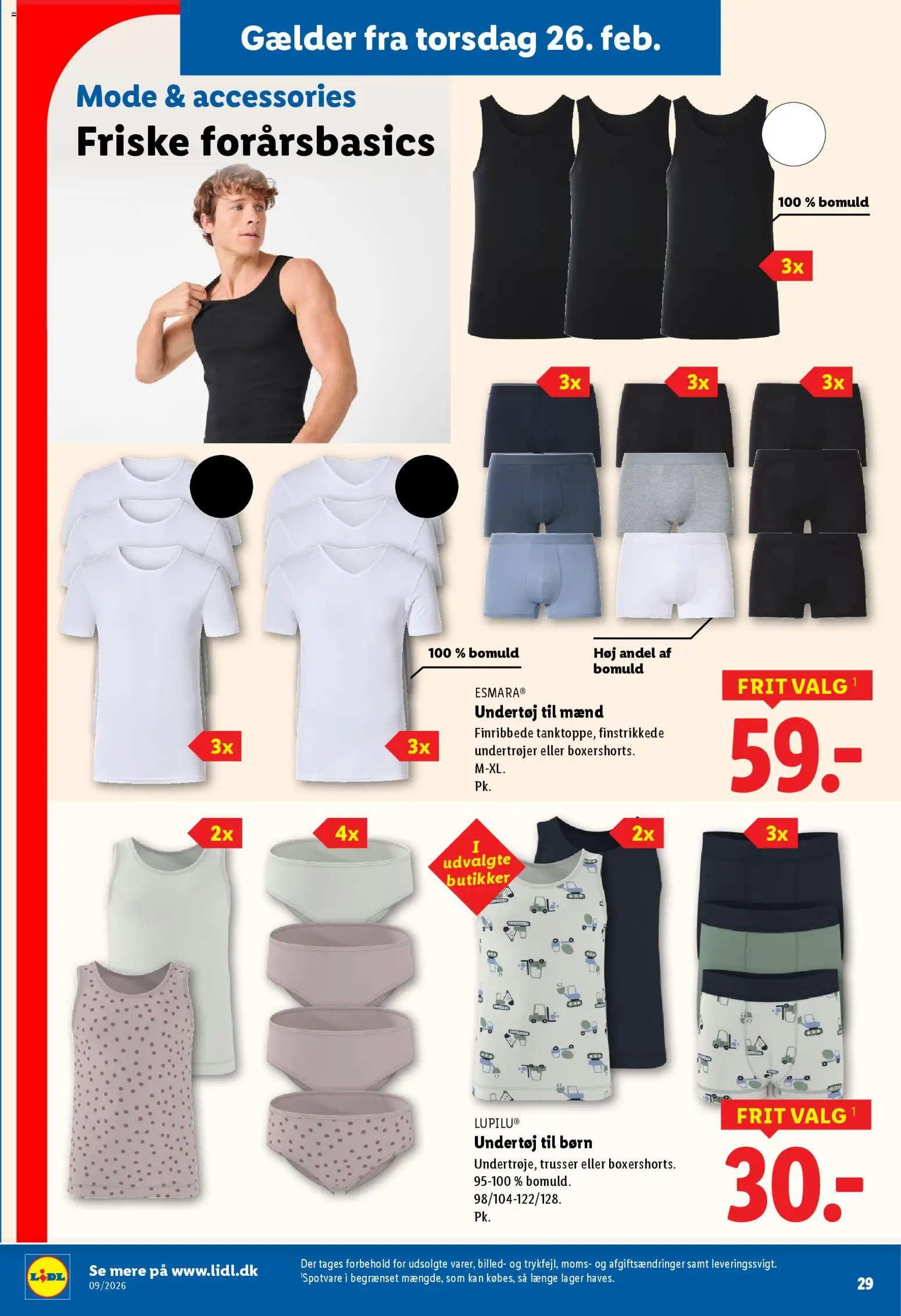 Lidl tilbudsavis – gyldig fra 22.02.2026 | Side: 16 | Produkter: Undertøj, Trusser, Søm, Undertrøjer