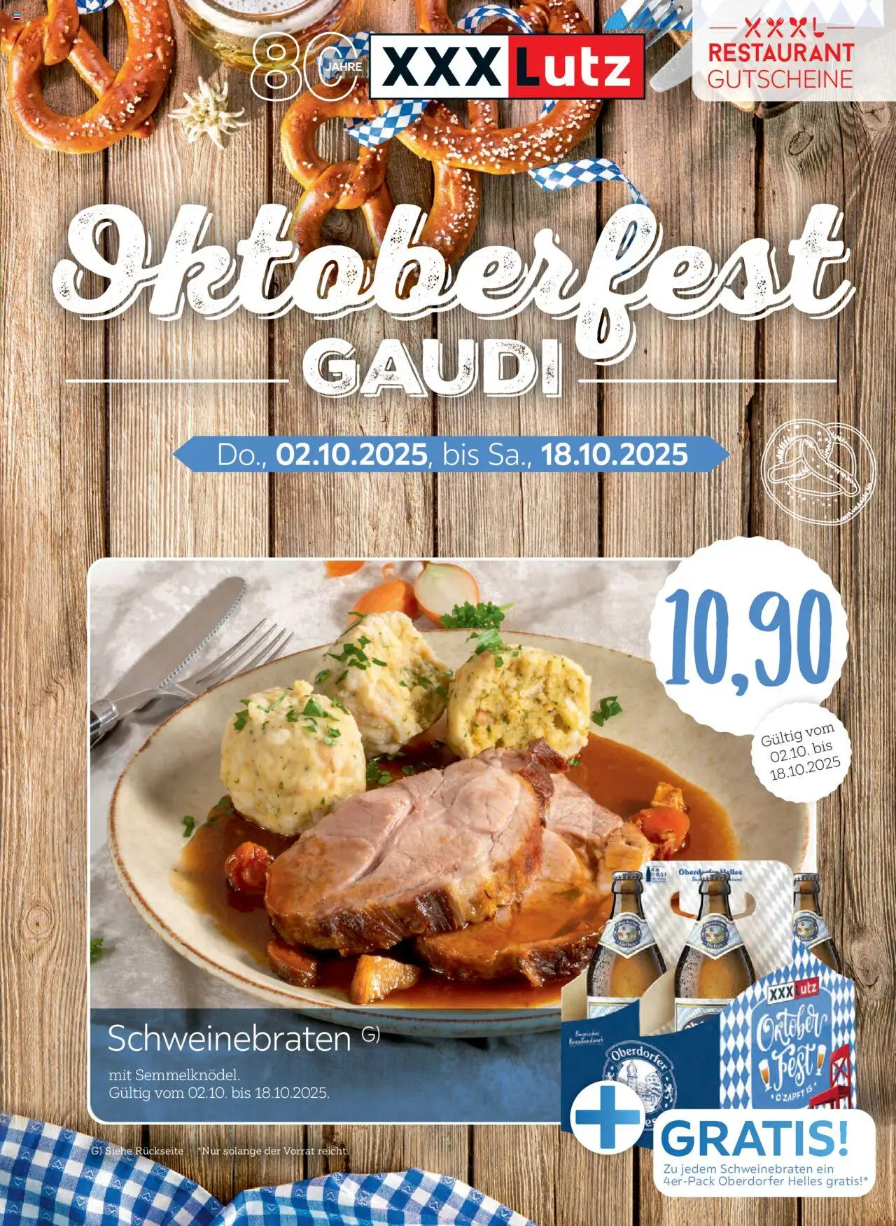 XXXL Lutz Restaurantgutscheine – gültig ab 02.10.2025 | Seite: 1