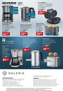 Galeria Karstadt Kaufhof Prospekt 	 ab 03.12.2025 gültig | Seite: 42 | Produkte: Wasserkocher, Toaster, Batterien, Waffeleisen