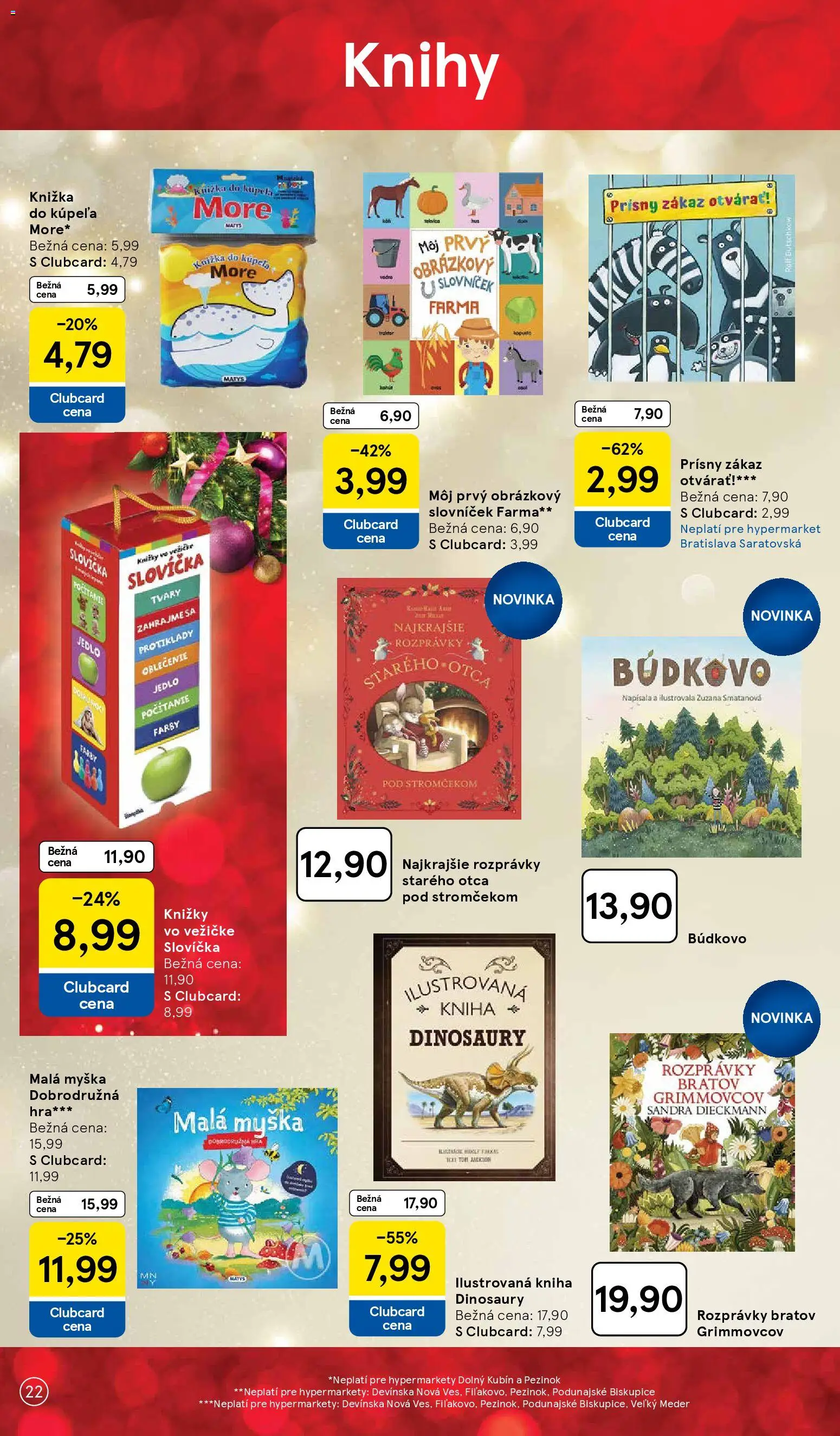 Nové Tesco akcie – leták je platný od 27.10.2025 | Strana: 22 | Produkty: Kniha, Hra
