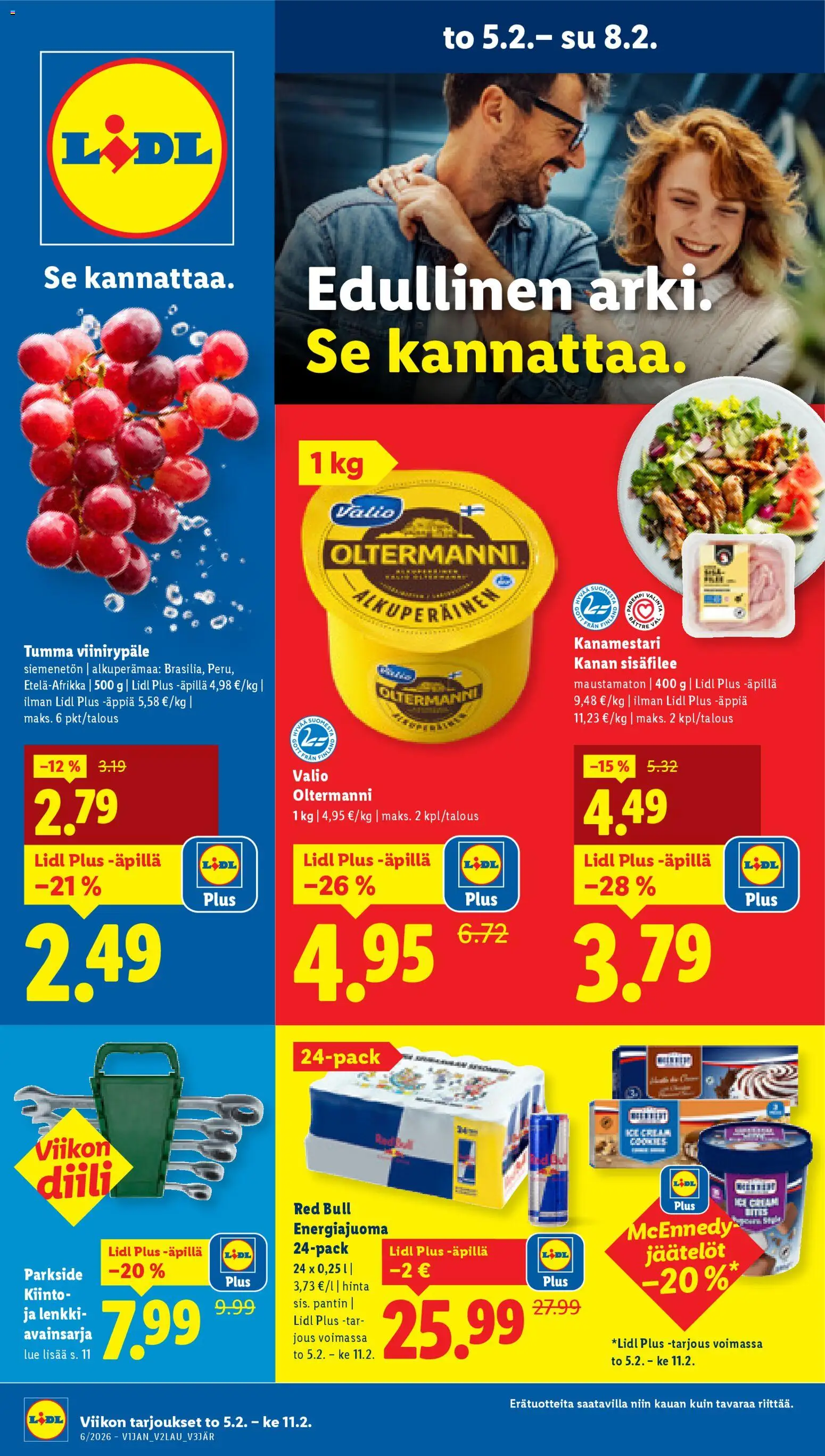 Lidl tarjoukset – voimassa 05.02.2026 alkaen | Sivu: 1 | Tuotteet: Energiajuoma