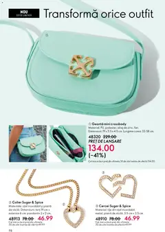 Ofertele Oriflame valabile de la 25.03.2026 | Pagină: 98 | Produse: Curea, Geantă, Cercei, Colier
