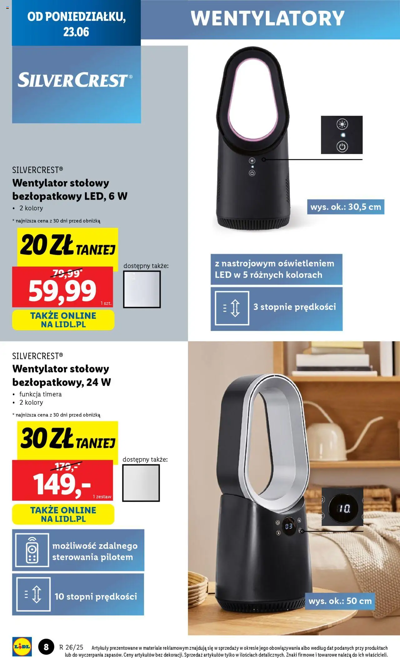 Lidl Katalog od 23.06.2025 | Strona: 8 | Produkty: Wentylator