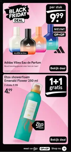Adidas Vibes Eau de Parfum, Mood boosting geuren voor hem en haar! - Voorbeeld van een folder van Etos, geldig van 24.11.2025 | Pagina: 59 | Producten: Geuren, Parfum