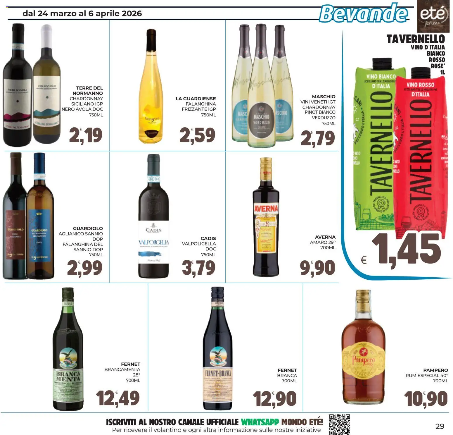 Volantino Eté del 24.03.2026 | Pagina: 29 | Prodotti: Rum, Menta, Vino rosso, Amaro