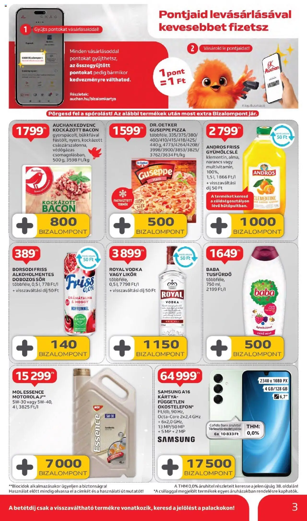 Auchan akciós ujság - amely érvényes a következő dátumtól: 11.09.2025 | Oldal: 3 | Termékek: Gyümölcslé, Pizza, Dobozos sör, Sör