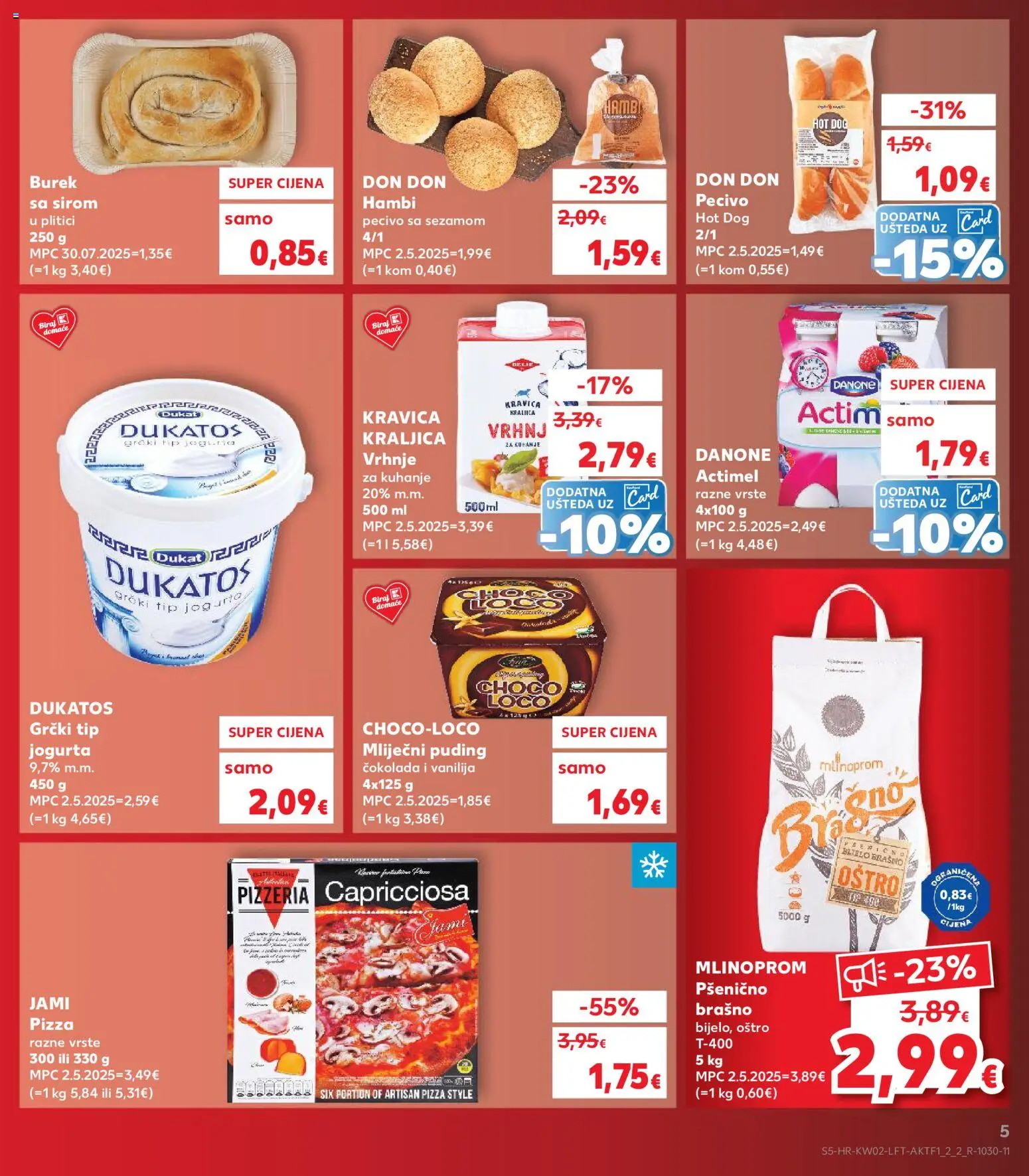Kaufland katalog | vrijedi od 07.01.2026 | Stranica: 5 | Proizvodi: Vrhnje za kuhanje, Brašno, Burek, Pecivo