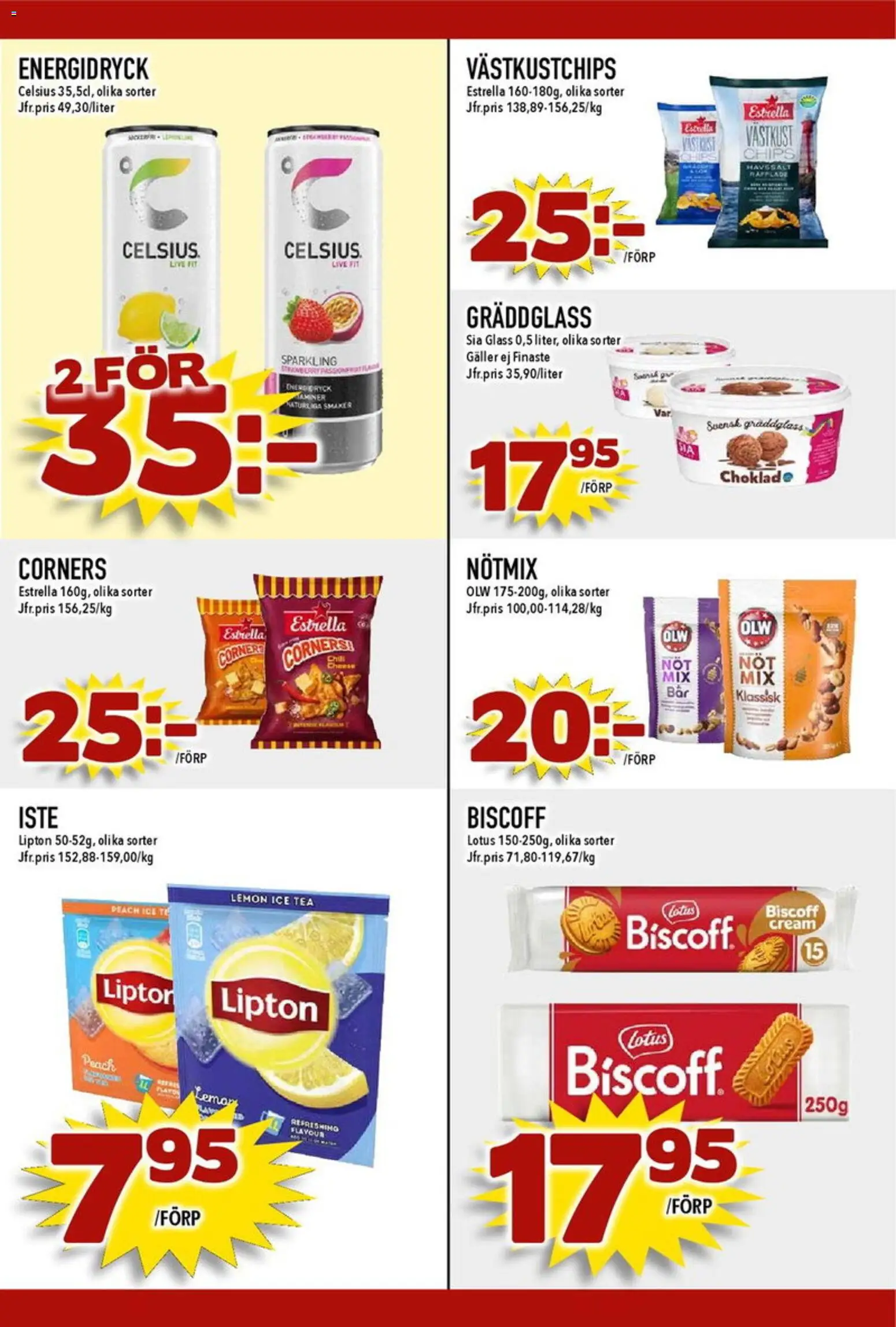 Matdax reklamblad aktuell från 20.04.2026 | Sida: 22 | Produkter: Galler, Energidryck, Te, Glass