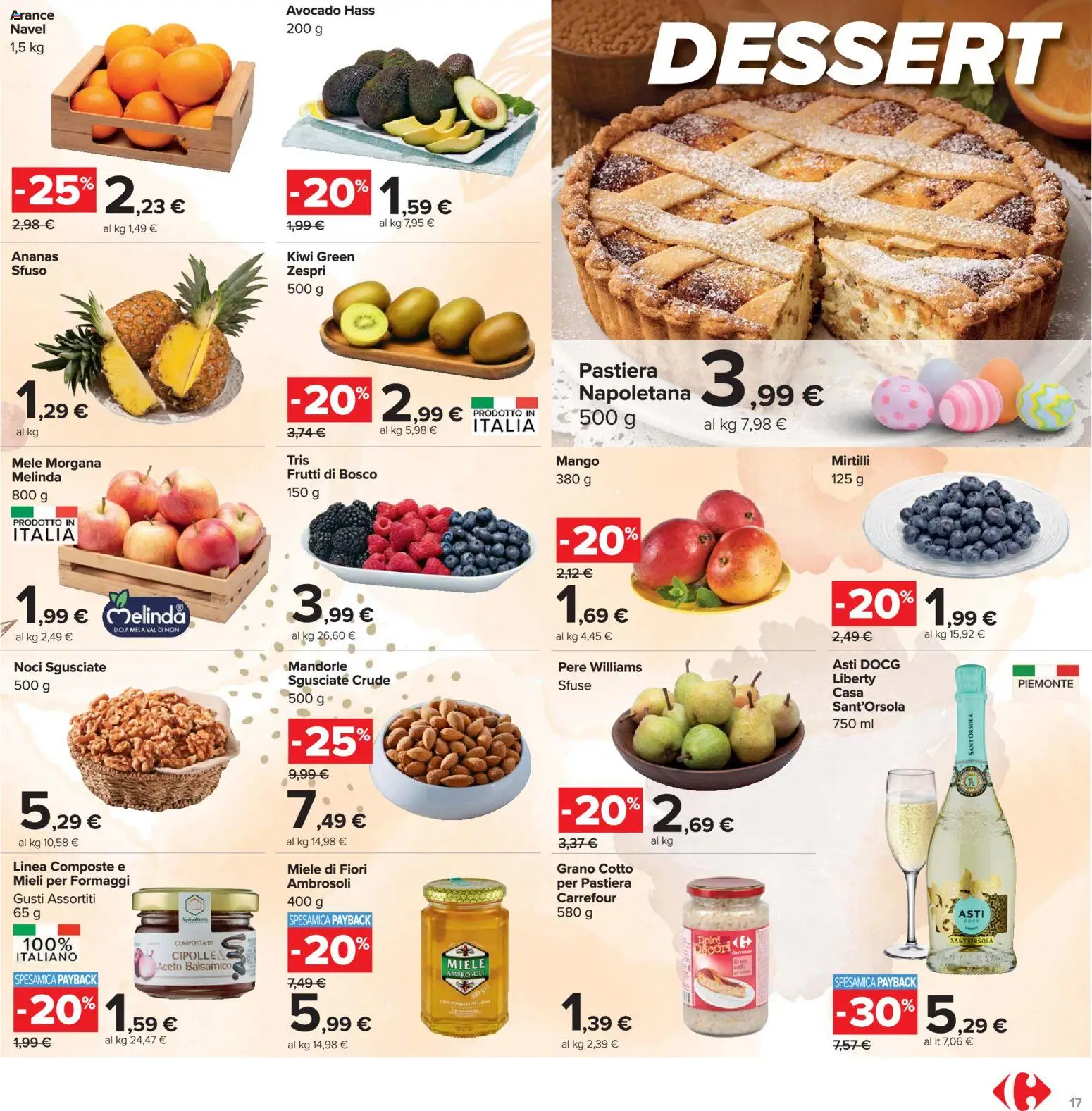 Volantino Carrefour del 24.03.2026 | Pagina: 17 | Prodotti: Mango, Noci, Ananas, Miele