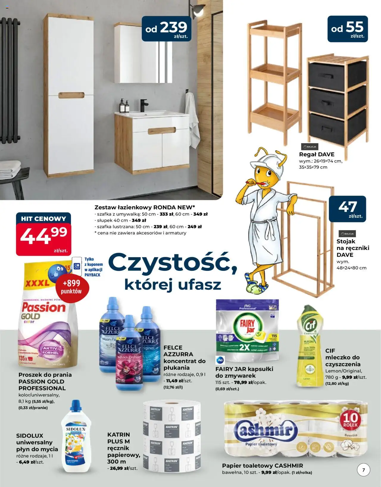 Mrówka Gazetka - Malbork od 11.09.2025 | Strona: 7 | Produkty: Papier toaletowy, Umywalka, Regał, Proszek do prania
