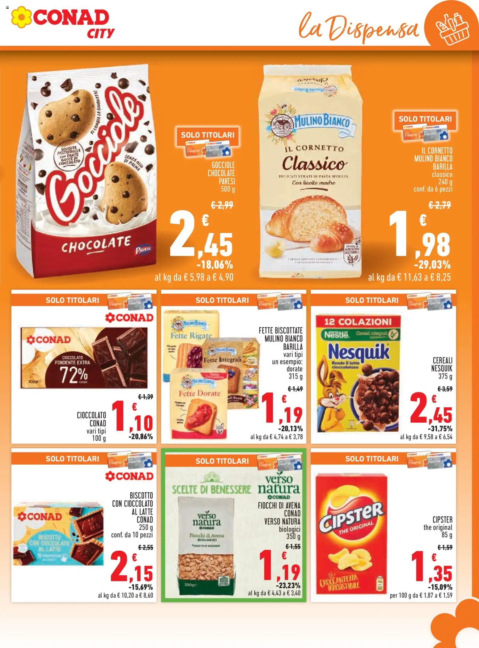Volantino Conad del 04.12.2025 | Pagina: 9 | Prodotti: Cioccolato, Olio, Pasta, Crackers