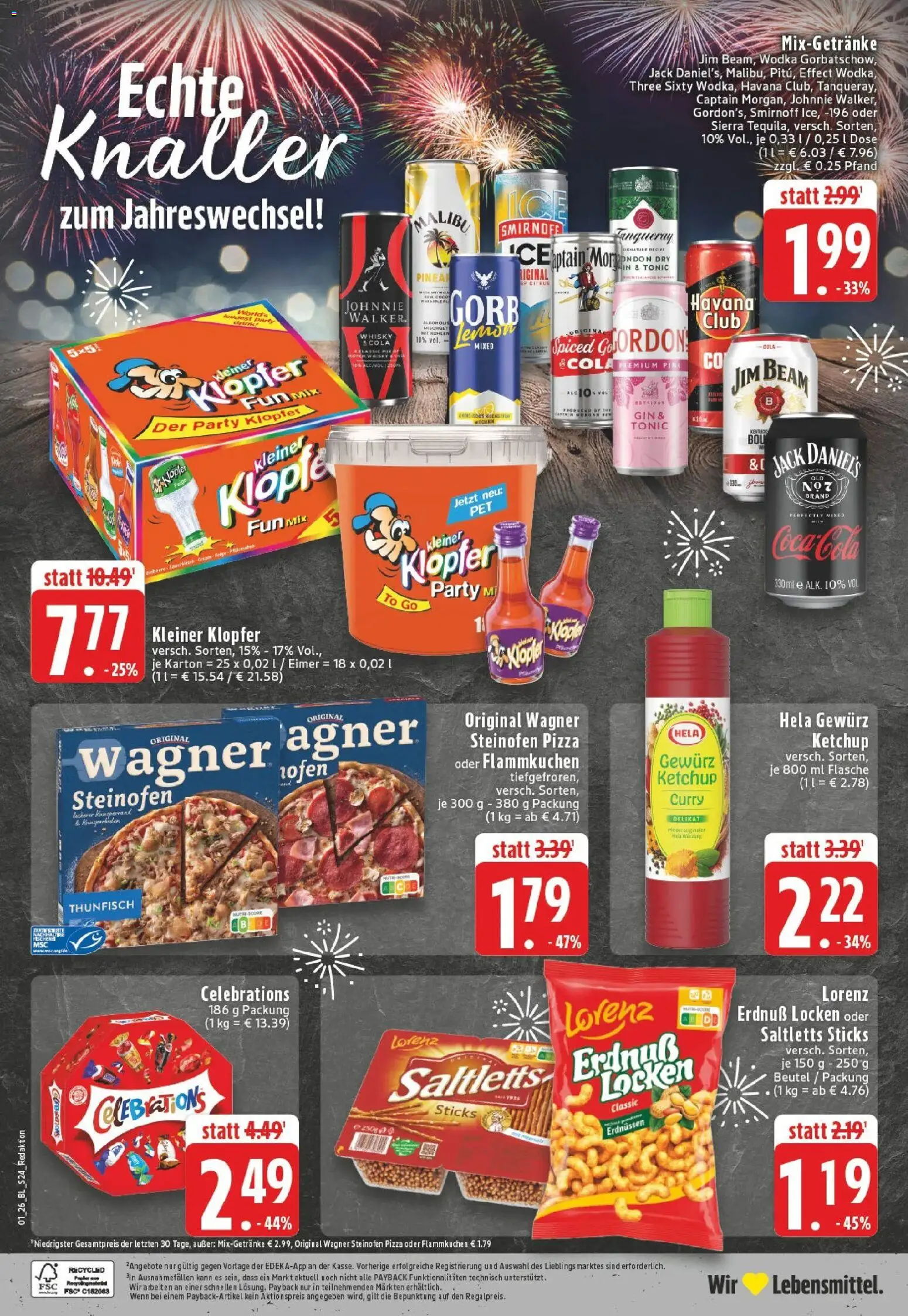 Edeka prospekt Everswinkel	 – gültig ab 28.12.2025 | Seite: 26 | Produkte: Jim beam, Celebrations, Pizza, Ketchup