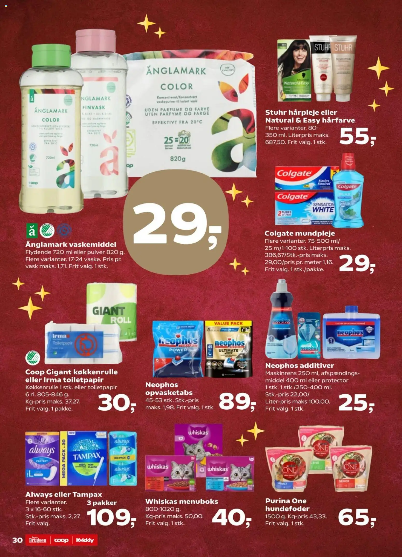 Super Brugsen tilbudsavis – gyldig fra 14.11.2025 | Side: 34 | Produkter: Shampoo, Hårfarve, Vaskepulver, Hundefoder