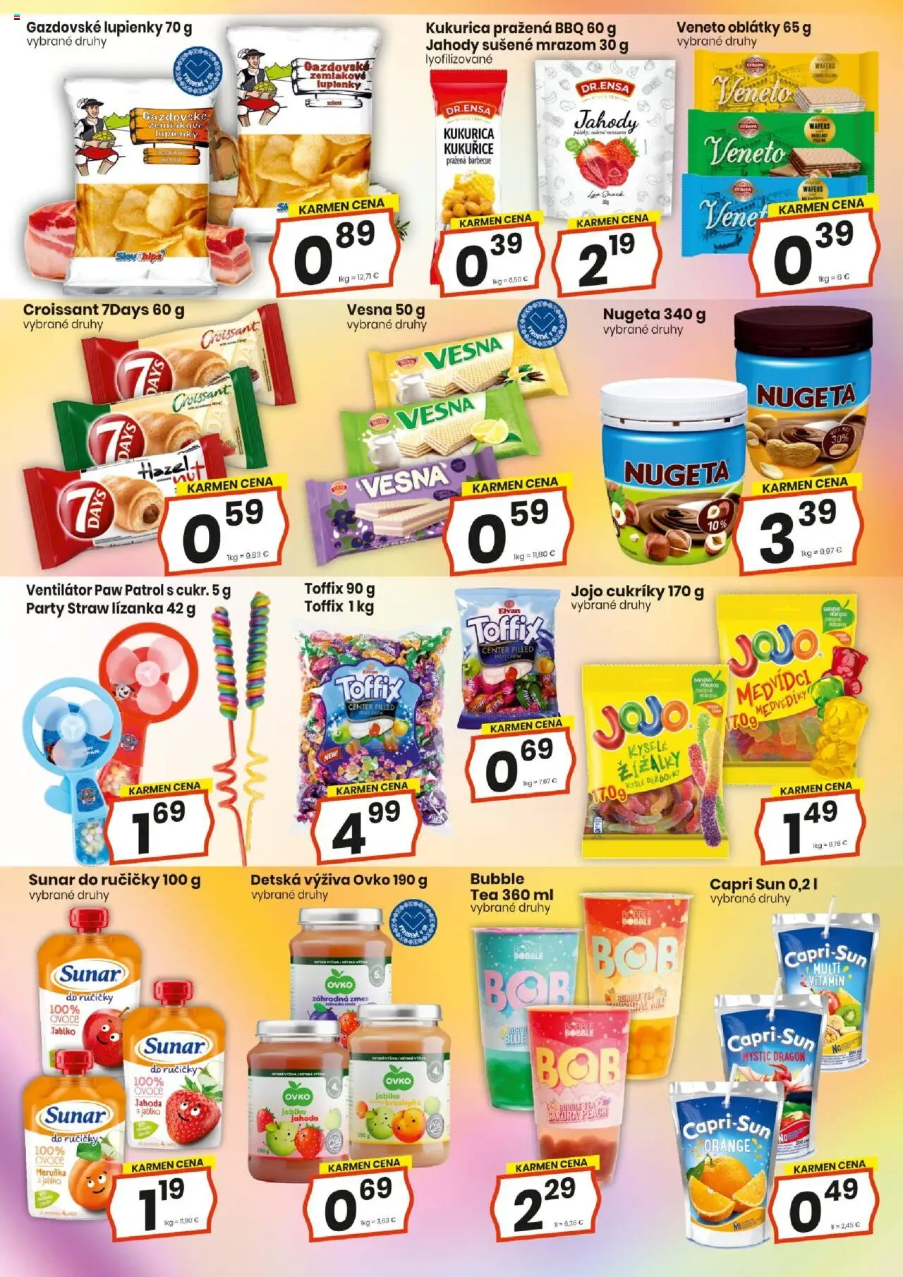 KARMEN CBA maloobchod │ platný od 17.07.2025 | Strana: 11 | Produkty: Ventilátor, Sunar, Jahody