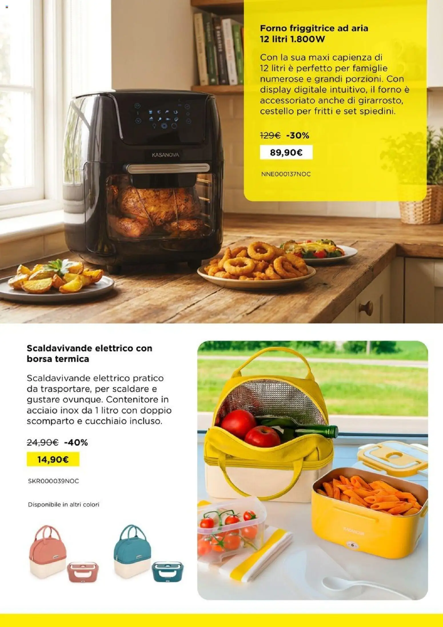 Volantino Kasanova del 15.01.2026 | Pagina: 27 | Prodotti: Friggitrice ad aria, Borsa termica, Borsa, Friggitrice