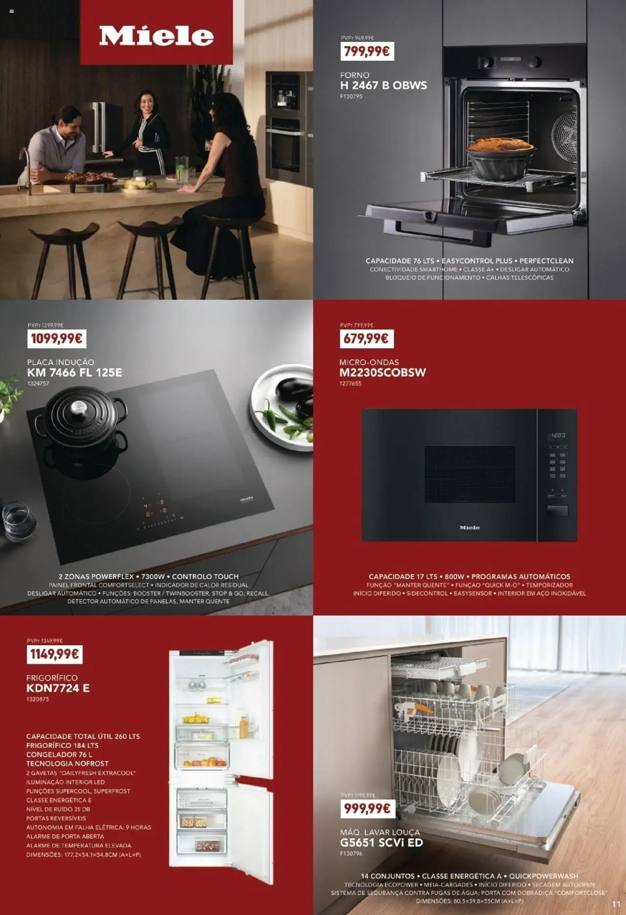 Radio Popular - Especial Eletrodomésticos Encastre │ válido de 07.10.2025 | Página: 11 | Produtos: Porta, Frigorífico, Portas, Microondas