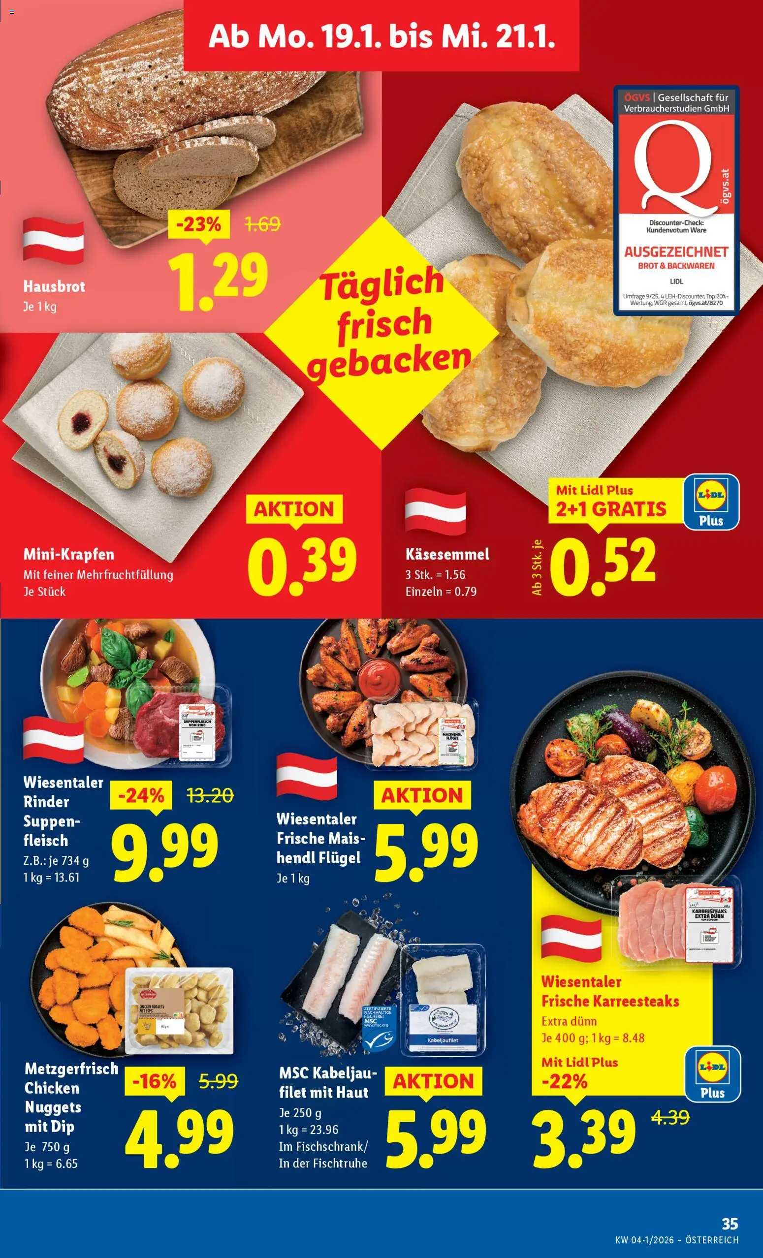 Lidl Altenmarkt im Pongau, St. Johann im Pongau, Zell am See gültig ab 15.01.2026 | Seite: 39 | Produkte: Brot