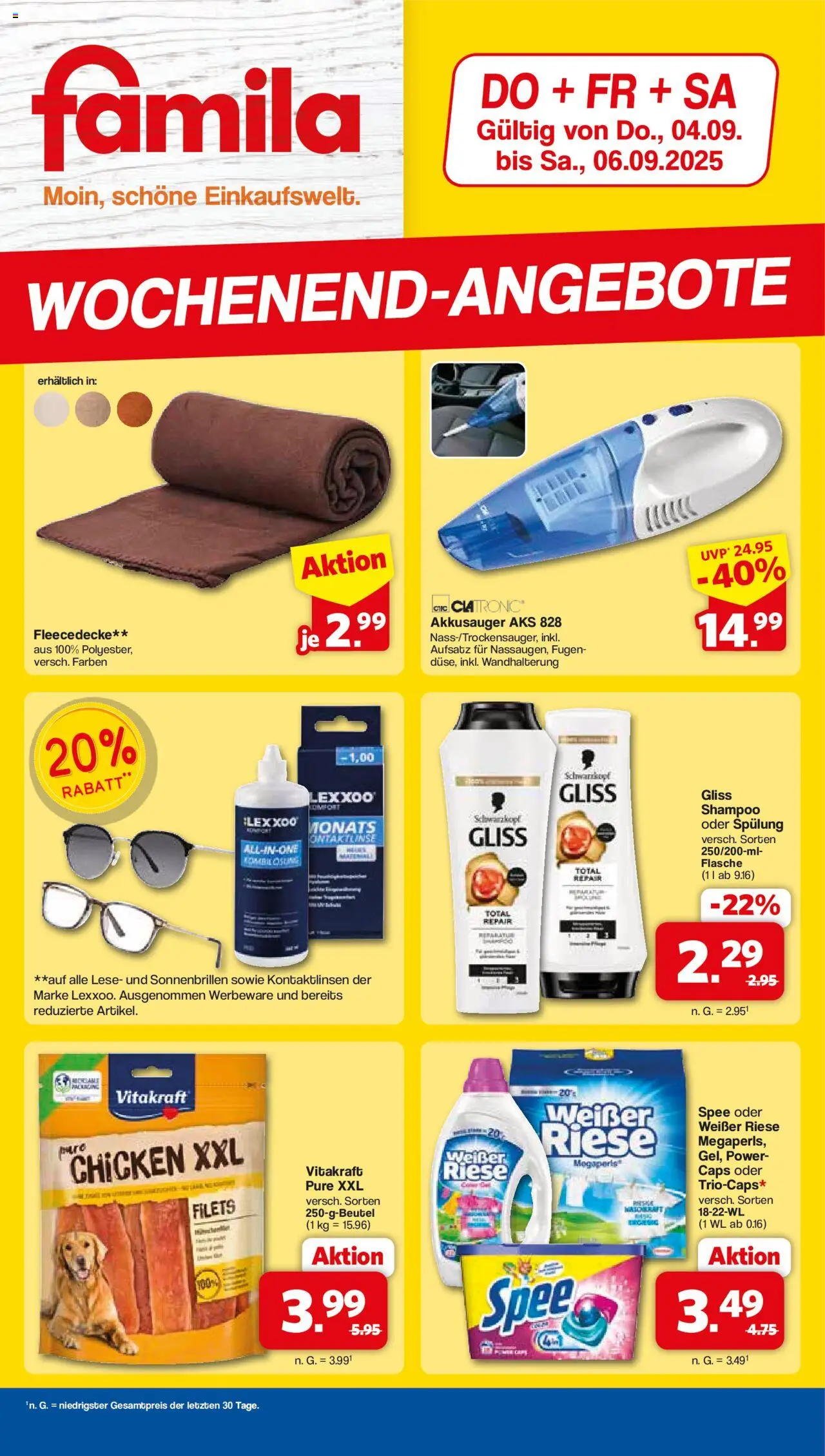 Famila Nordwest Wochenend-angebote - gültig ab dem 04.09.2025 | Seite: 1 | Produkte: Shampoo, Spülung, Spee