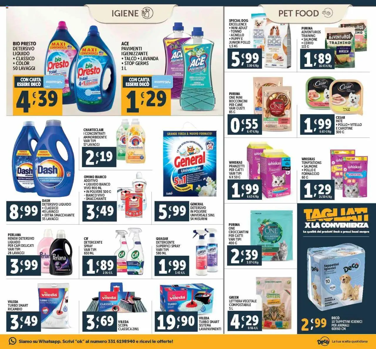 Volantino Decò del 12.09.2025 | Pagina: 19 | Prodotti: Ammorbidente, Salmone, Detergente, Agnello