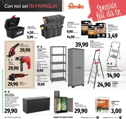 Volantino Famila del 17.07.2025 | Pagina: 26 | Prodotti: Ripiano, Baule, Smerigliatrice, Armadio
