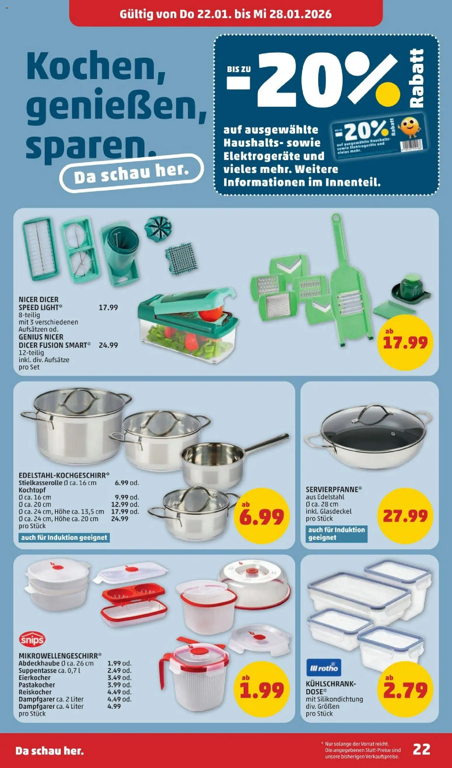 Penny Markt Flugblatt gültig ab 22.01.2026 | Seite: 22 | Produkte: Kühlschrank