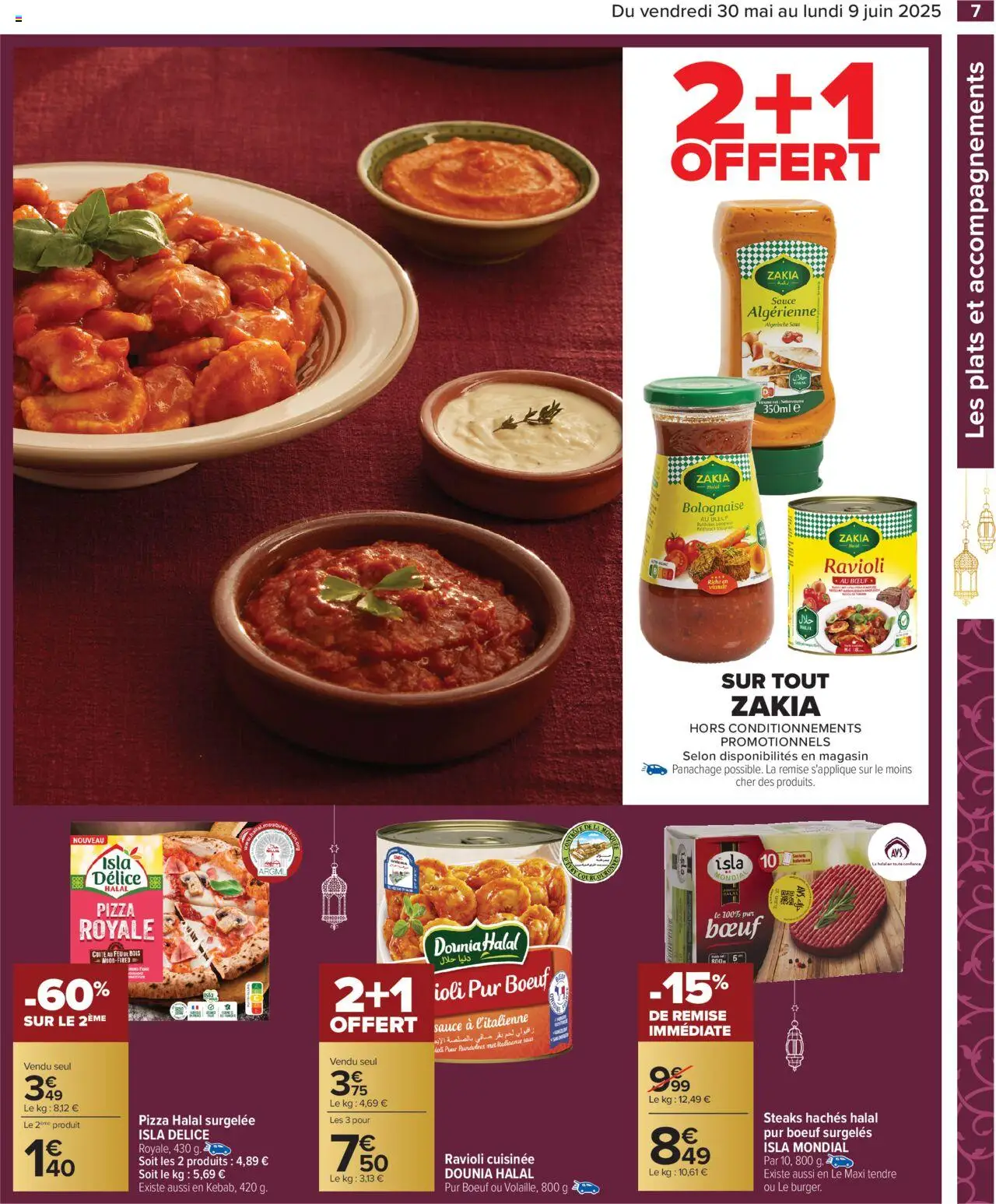  | Page: 9 | Produits: Mais, Sauce bolognaise, Pizza