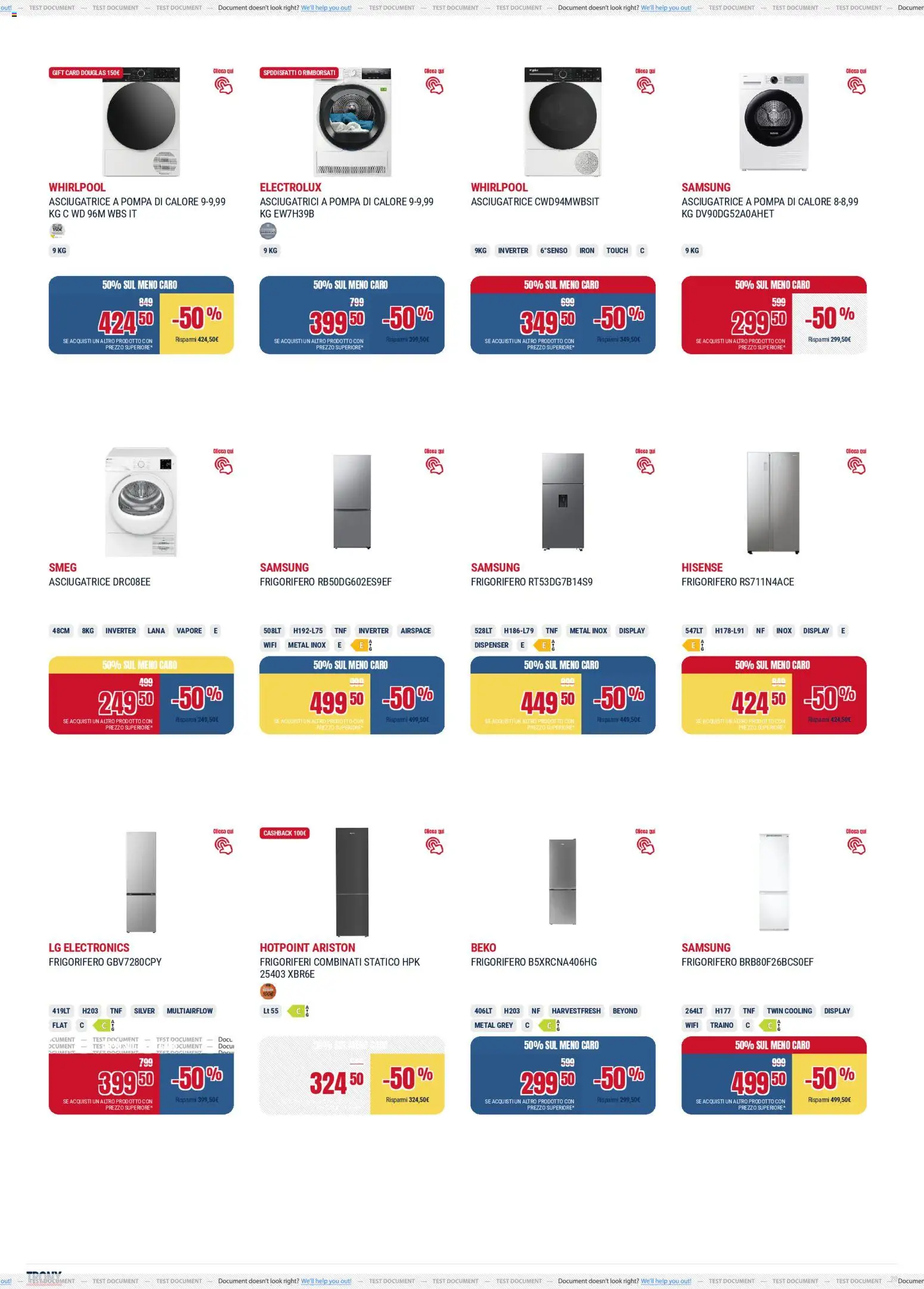 Volantino Trony del 04.12.2025 | Pagina: 20 | Prodotti: Asciugatrice, Frigorifero, Samsung