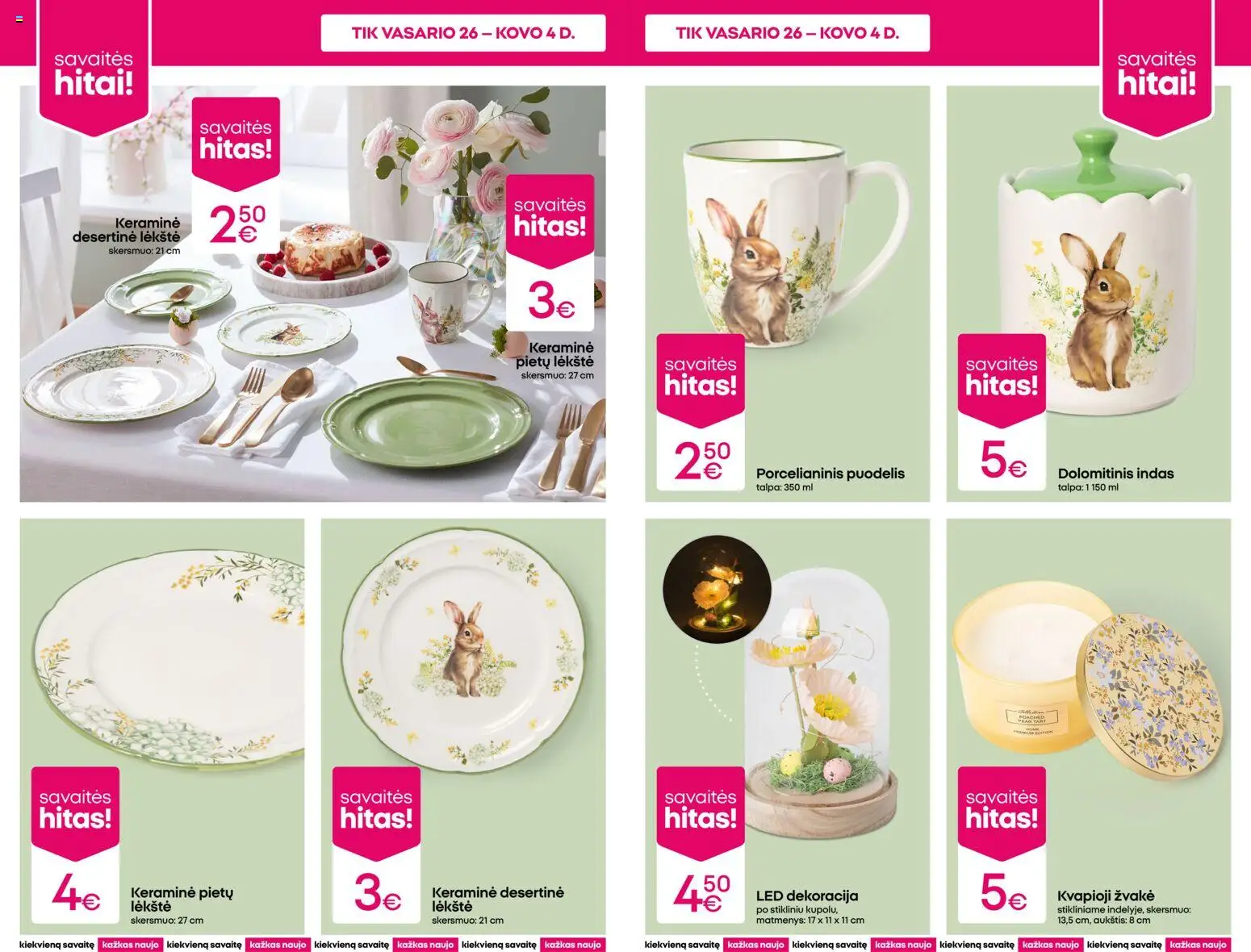 Pepco akcijos nuo 26.02.2026 | Puslapis: 2 | Prekių: Lėkštė