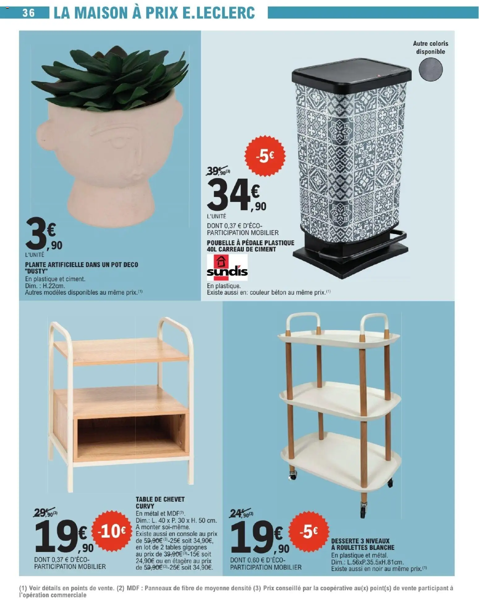 {H1} | Page: 36 | Produits: Plante artificielle, Table de chevet, Étagère, Table