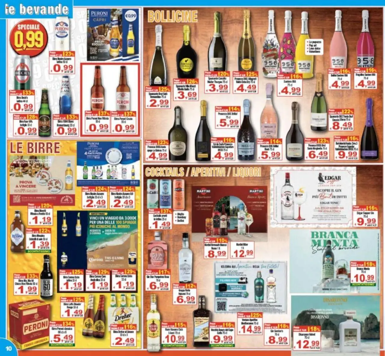 Volantino CTS del 25.07.2025 | Pagina: 10 | Prodotti: Pizza, Birra, Gin, Acqua