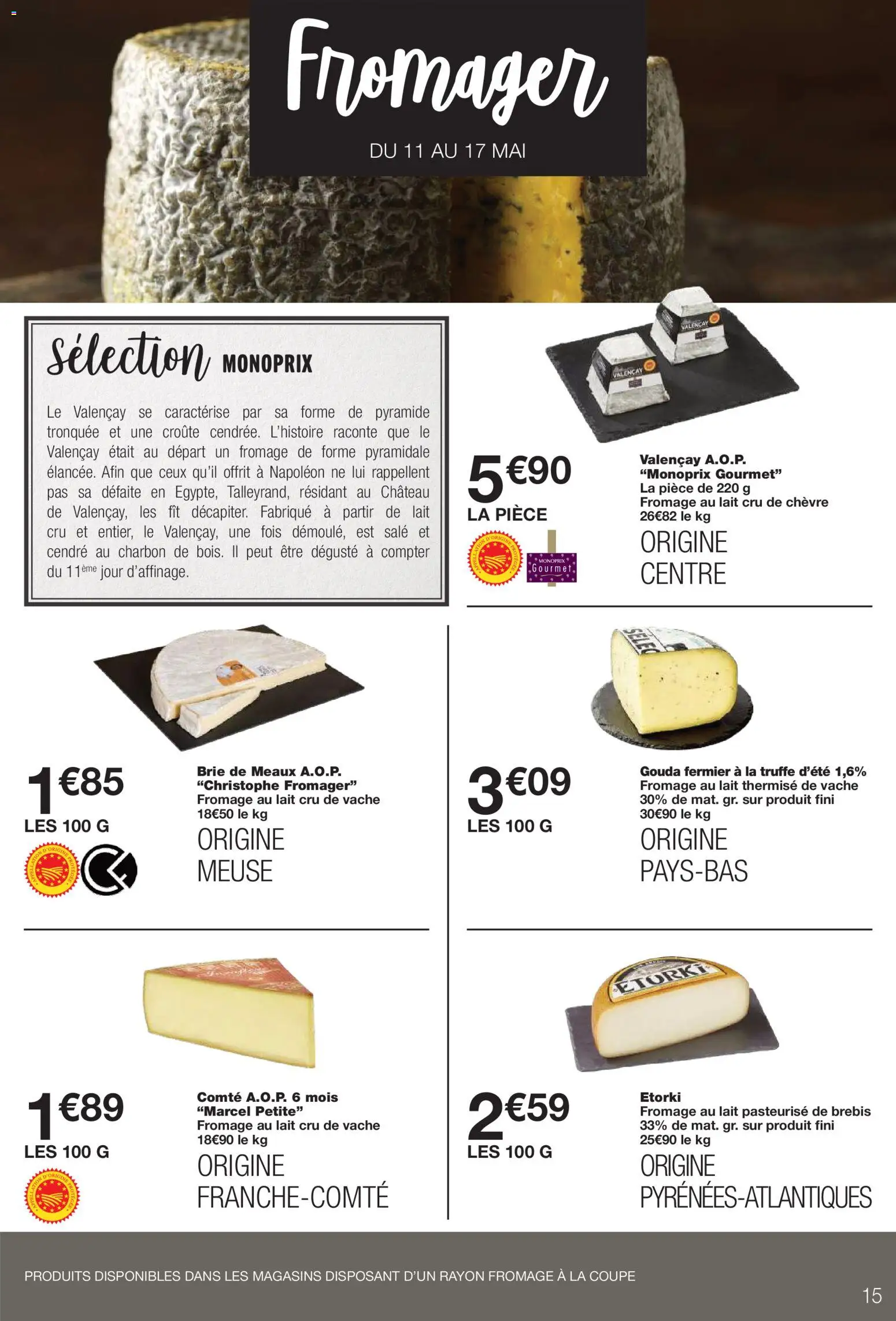 {H1} | Page: 15 | Produits: Lait, Fromage, Brie, Gouda