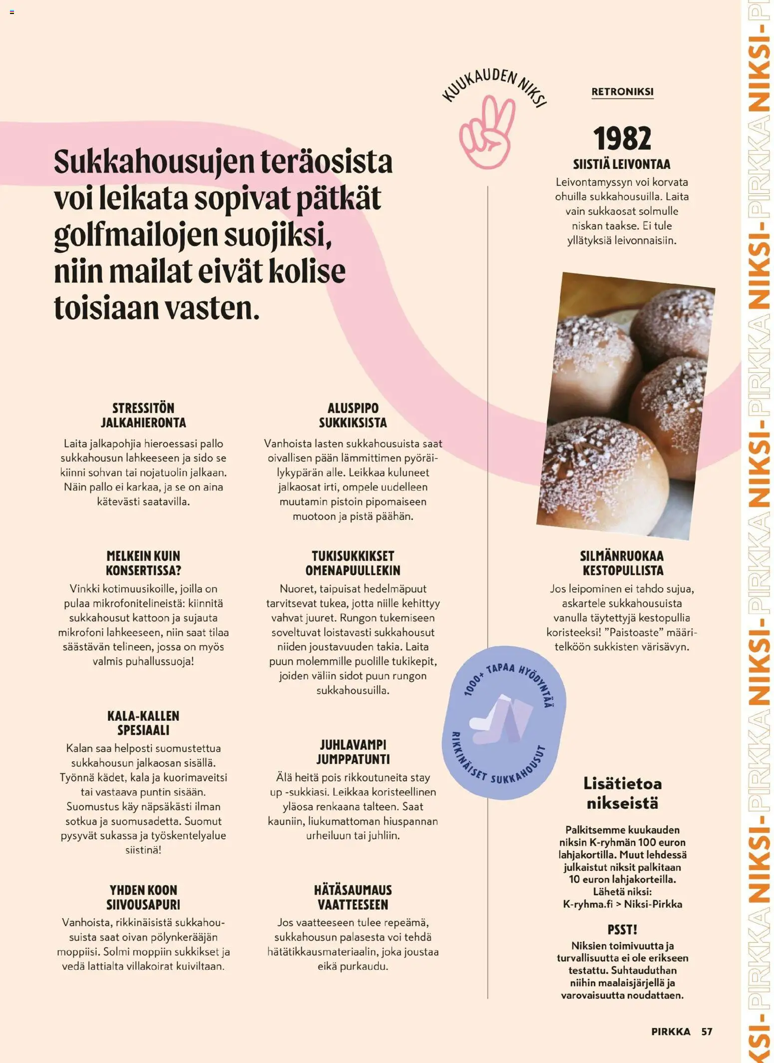 K-Market - Pirkka – voimassa 05.11.2025 alkaen | Sivu: 57 | Tuotteet: Sukkahousut, Voi, Kala, Hedelmäpuut