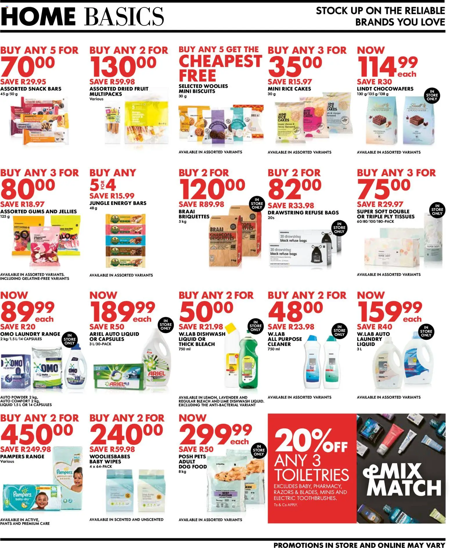 New Woolworths catalogue – valid from 05.01.2026 | Page: 7 | Products: Pants, Rice, Refuse bags, Tissues