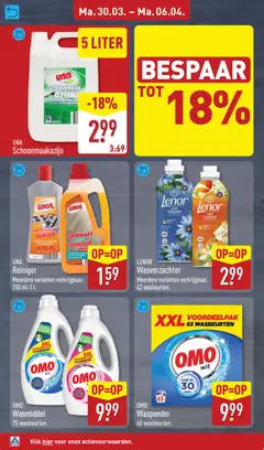Aldi folder week 14 - Voorbeeld van een folder van Aldi, geldig van 30.03.2026 | Pagina: 20 | Producten: Wasmiddel, Wasverzachter, Fles, Kookplaat