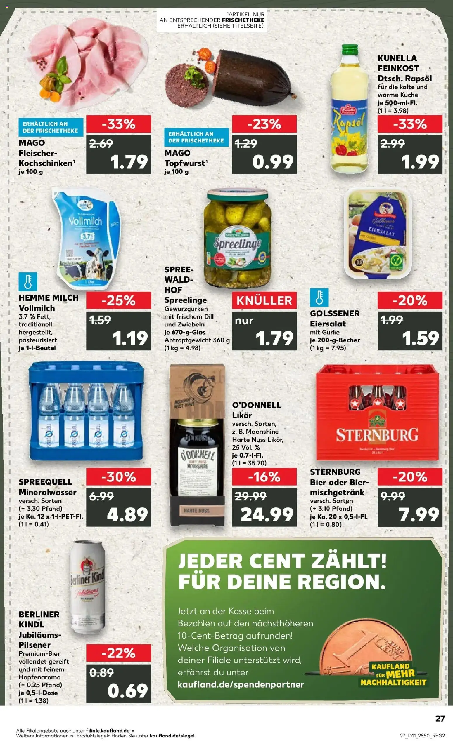 Kaufland Prospekt Potsdam	 – gültig ab 09.03.2026 | Seite: 39 | Produkte: Berliner, Likör, Zwiebeln, Dill