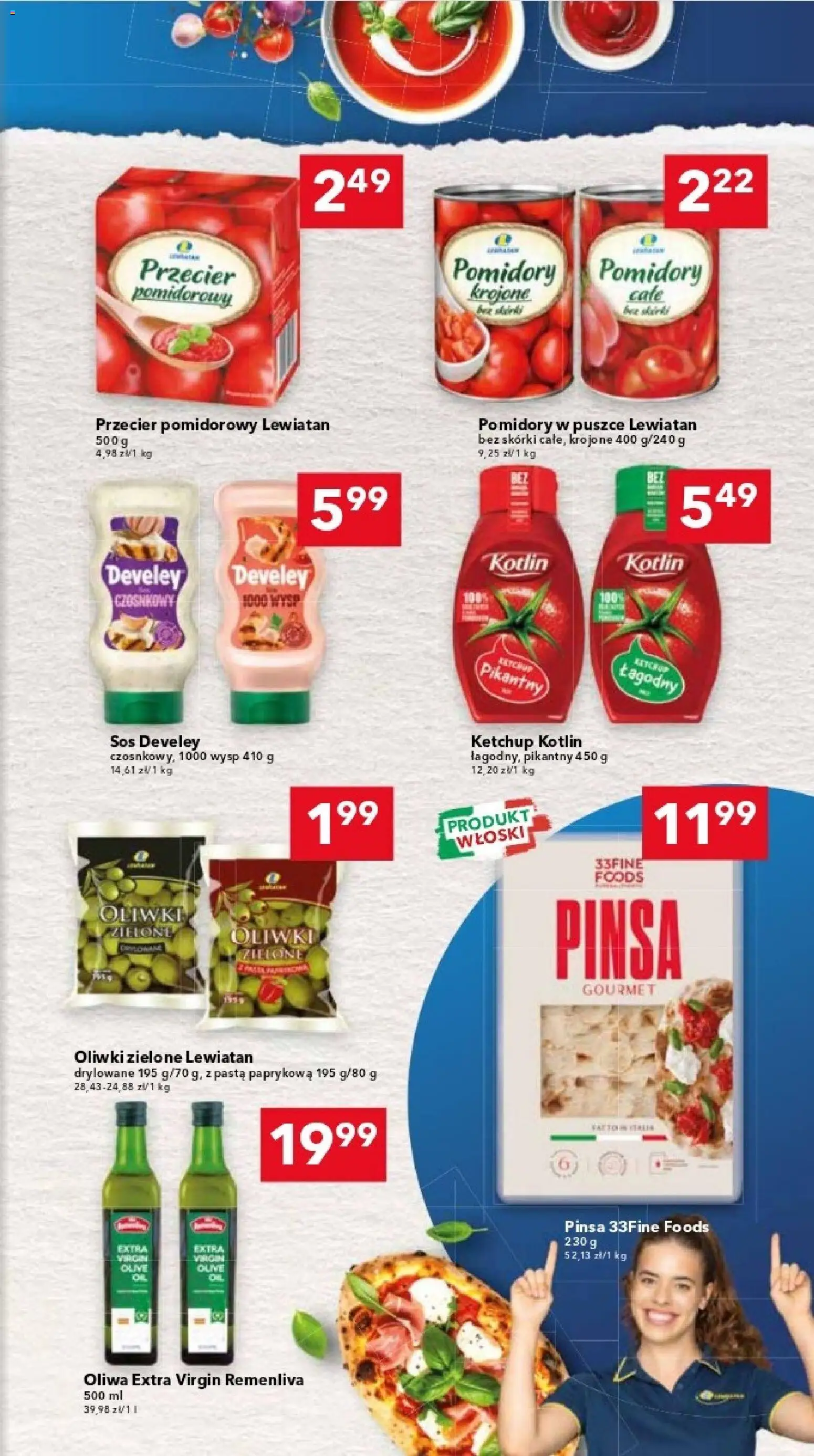Lewiatan gazetka - Katowice od 12.02.2026 | Strona: 7 | Produkty: Ketchup, Oliwa extra virgin, Pinsa, Sos