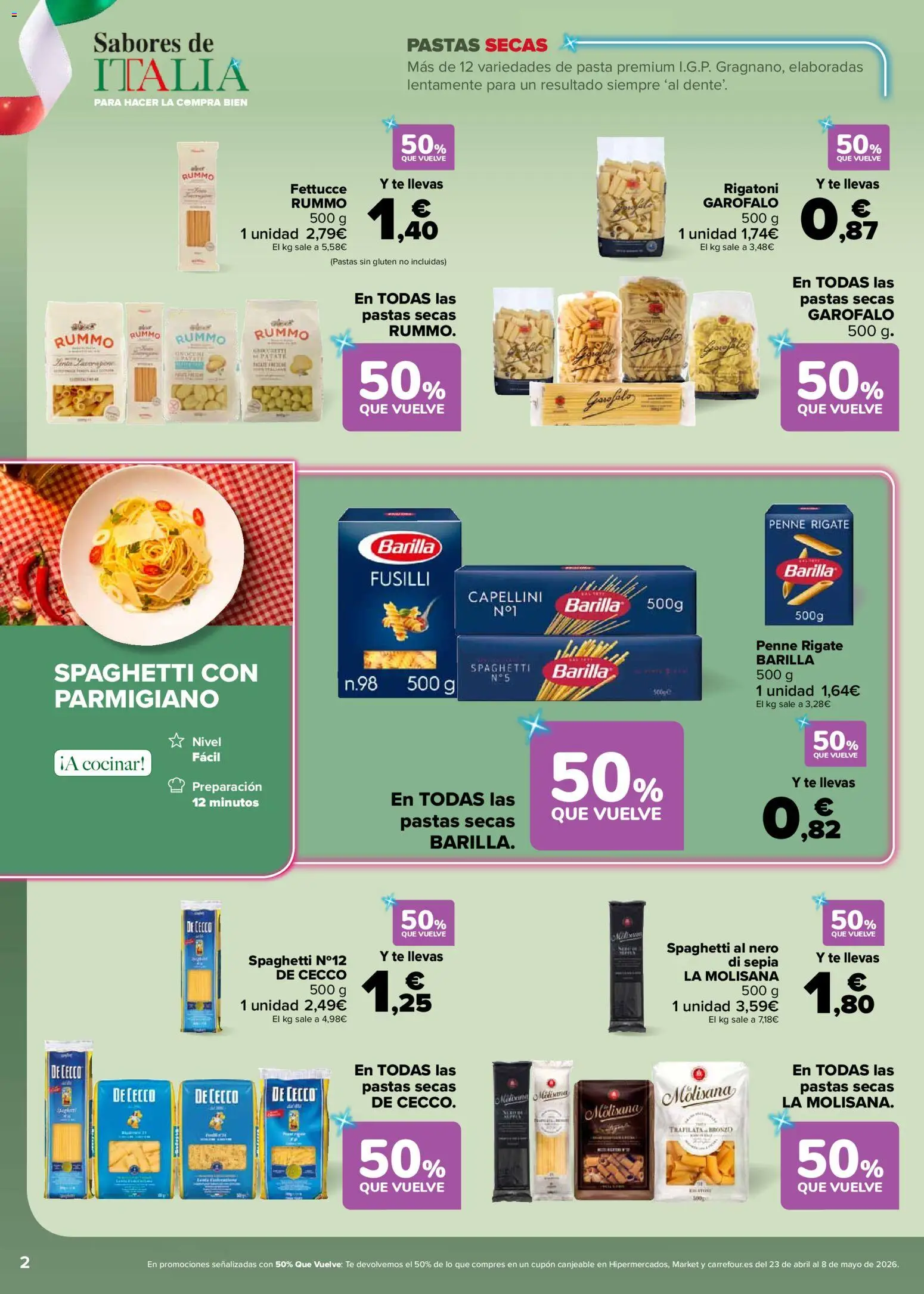 Carrefour Sabores de Italia │ válido desde el 07.04.2026 | Página: 2 | Productos: Pasta, Té