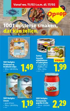 1001 Delights Geroosterde paprika in olie, Geroosterde paprika in olie, 720 ml - Voorbeeld van een folder van Lidl, geldig van 11.02.2026 | Pagina: 29