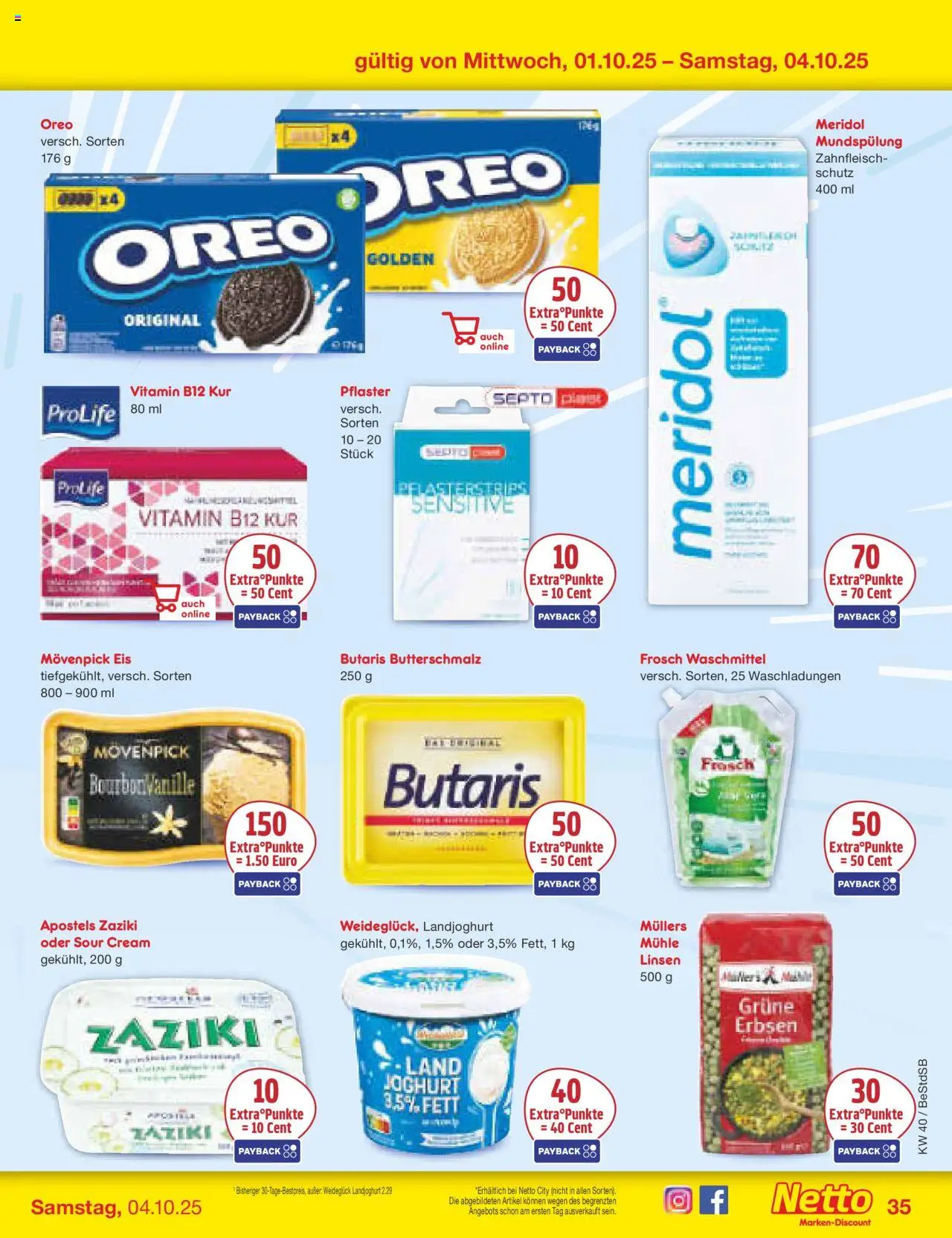 Netto Marken-Discount Prospekt 	 – gültig ab 29.09.2025 | Seite: 39 | Produkte: Butterschmalz, Mühle, Joghurt, Waschmittel