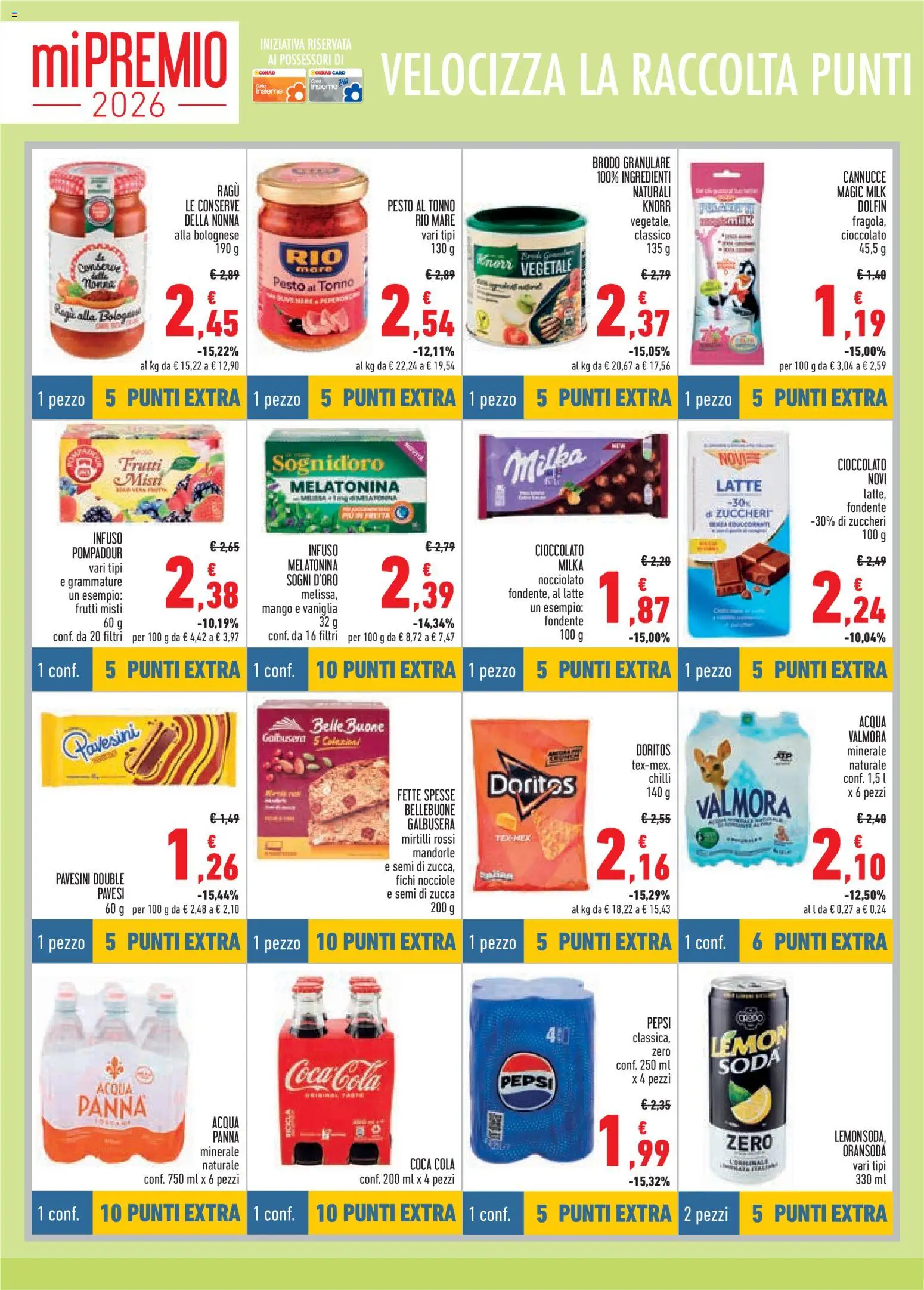 Volantino Conad del 02.01.2026 | Pagina: 10 | Prodotti: Panna, Pesto, Tonno, Pepsi