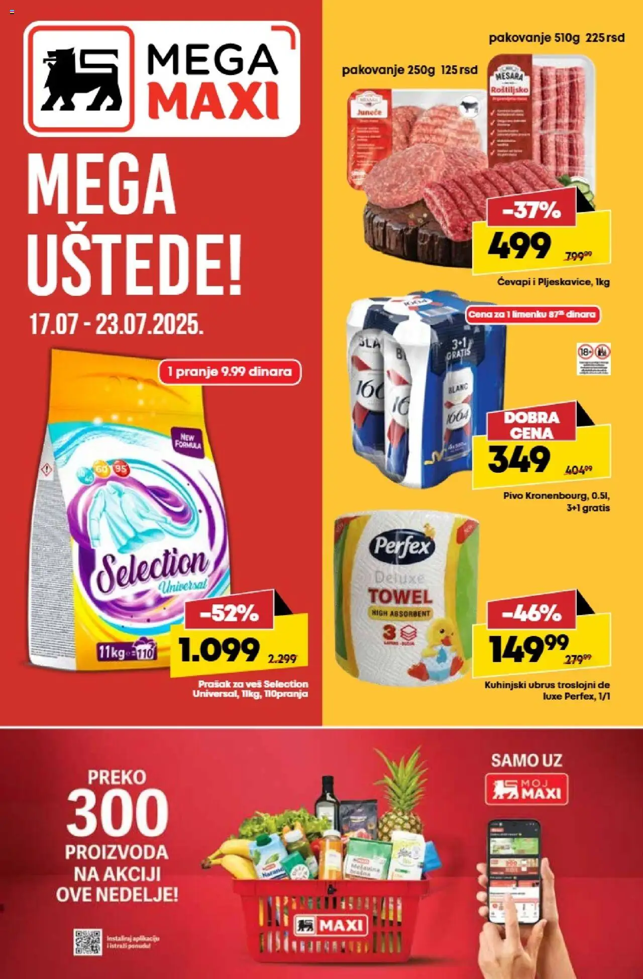 Tempo katalog - važi od 17.07.2025 | Strana: 1 | Proizvode: Ubrus, Pakovanje, Pivo, Prašak za veš