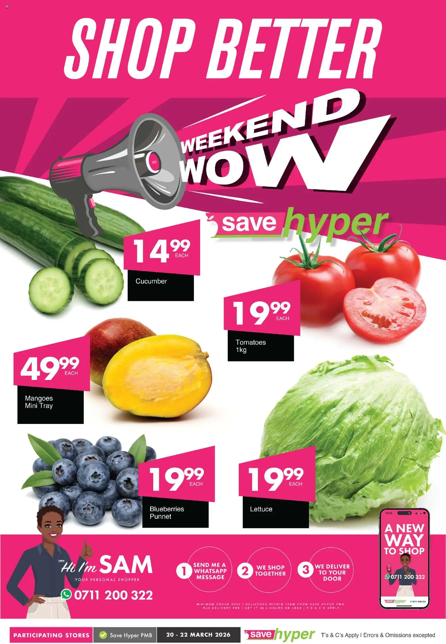 New Save catalogue – valid from 20.03.2026 | Page: 1 | Products: Blueberries, Tray, Tomatoes, Lettuce